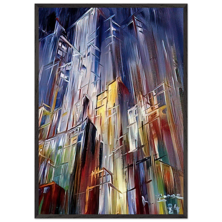 Growth N2 - Konrad Zuse 70x100 cm / 28x40 inches Framed Art Print – Black Wooden Frame