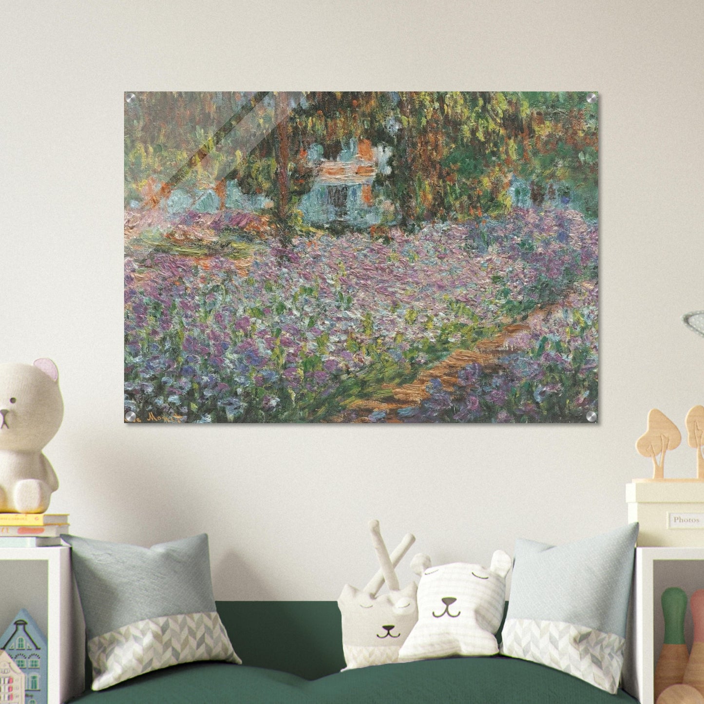 The Artist's Garden at Giverny - claude monet Acrylic Print - 70x100 cm / 28x40″ inches | claude monet Wall Art | claude monet Prints