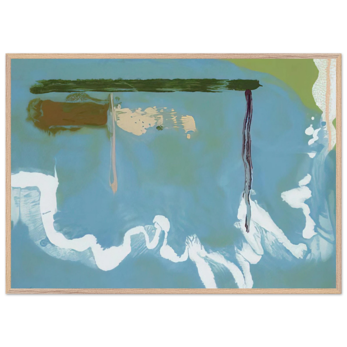 Helen Frankenthaler - Skywriting - 1997 Wall art - A1 (59.4 x 84.1  cm) - Premium Wooden Framed Poster With Fine Art Paper - Wood frame