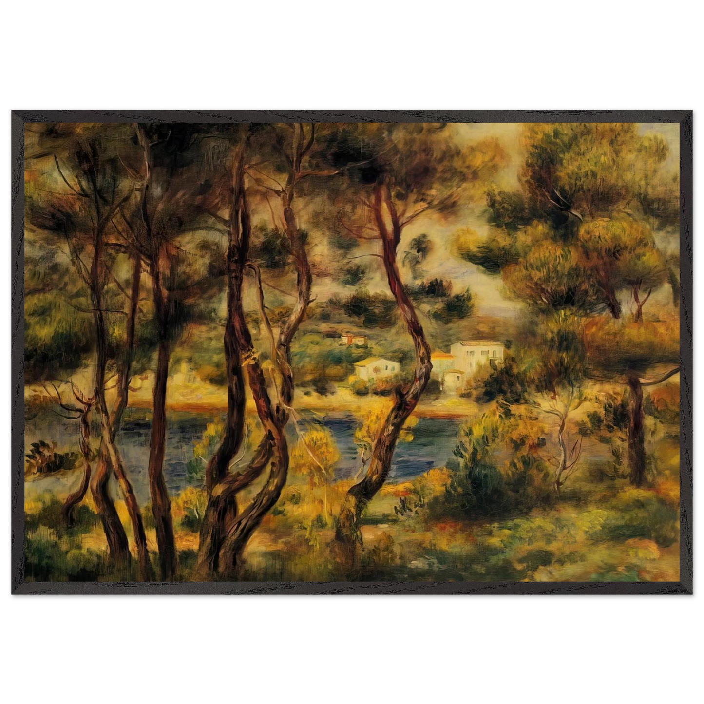 Cape Saint Jean - Pierre-Auguste Renoir Framed Art Print – Black Wooden Frame - Default Title - -Framed Art Print