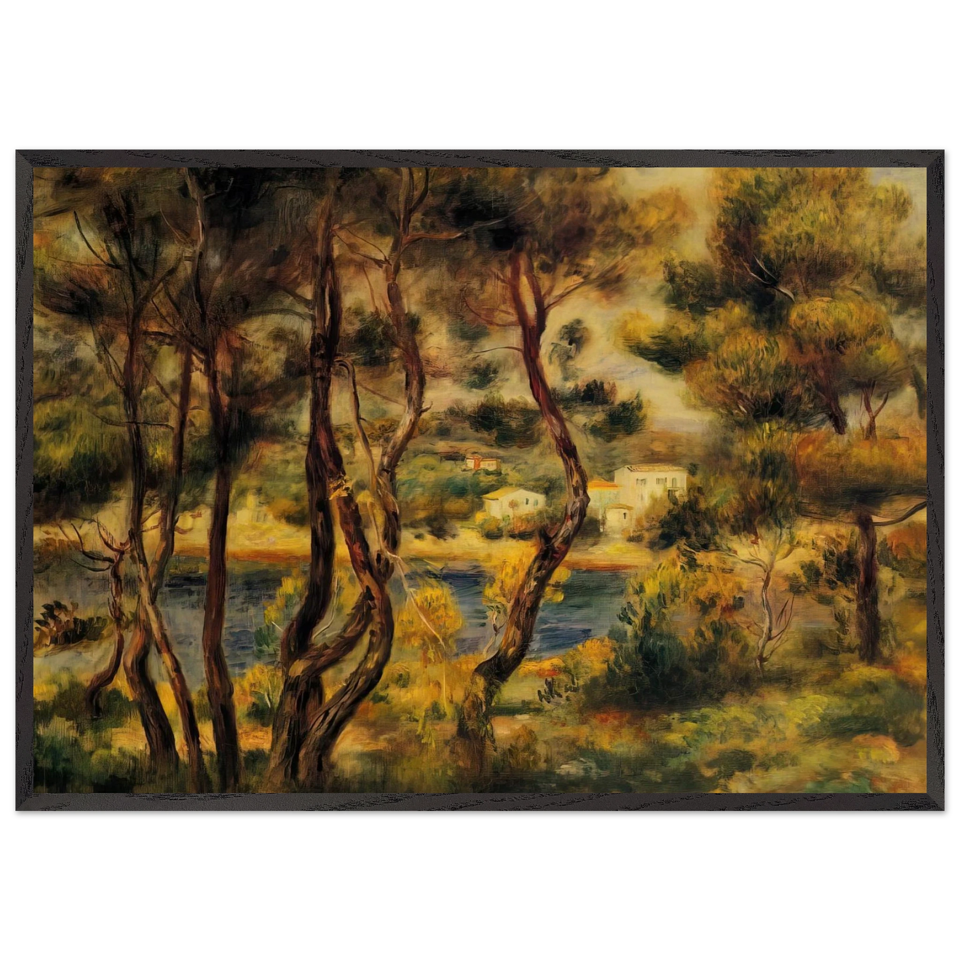 Cape Saint Jean - Pierre-Auguste Renoir Framed Art Print – Black Wooden Frame - Default Title - -Framed Art Print