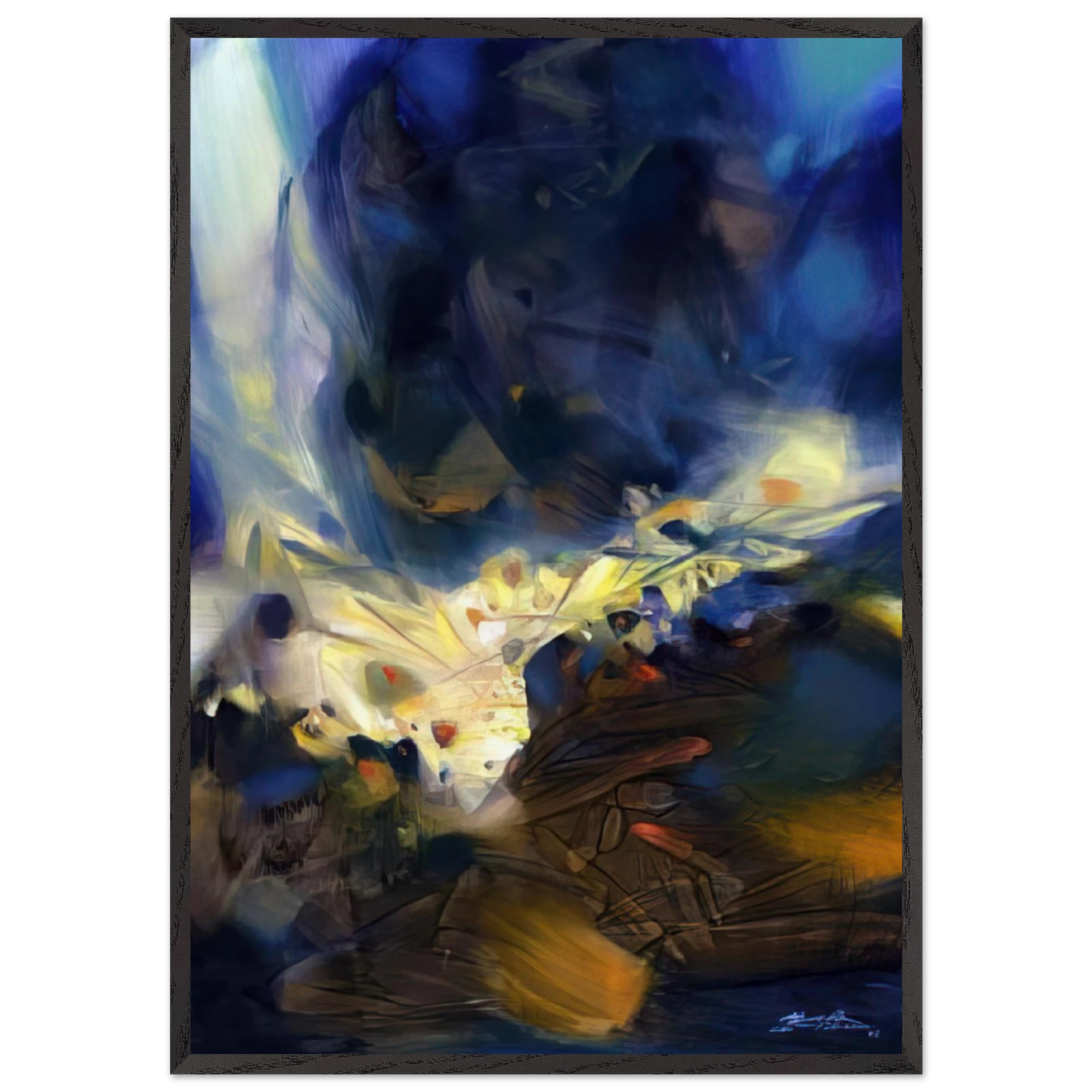 LE SOUFFLE QUI LIBERE LA MATIERE 2006 - Chu teh Chun Framed Art Print – Black Wooden Frame - Default Title - -Framed Art Print