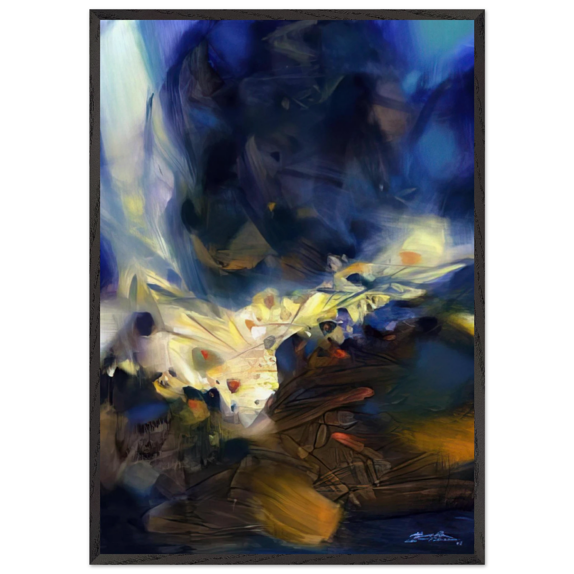 LE SOUFFLE QUI LIBERE LA MATIERE 2006 - Chu teh Chun Framed Art Print – Black Wooden Frame - Default Title - -Framed Art Print