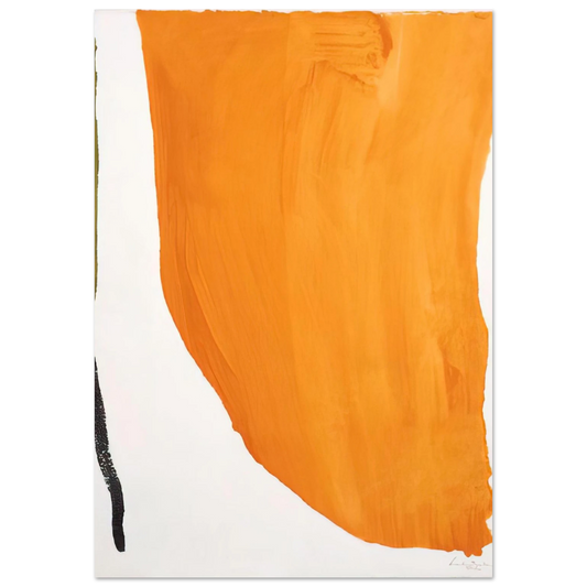 Helen Frankenthaler - Orange Downpour - 1970 Wall art - 13x18 cm / 5x7 inches - Fine Art Poster - -