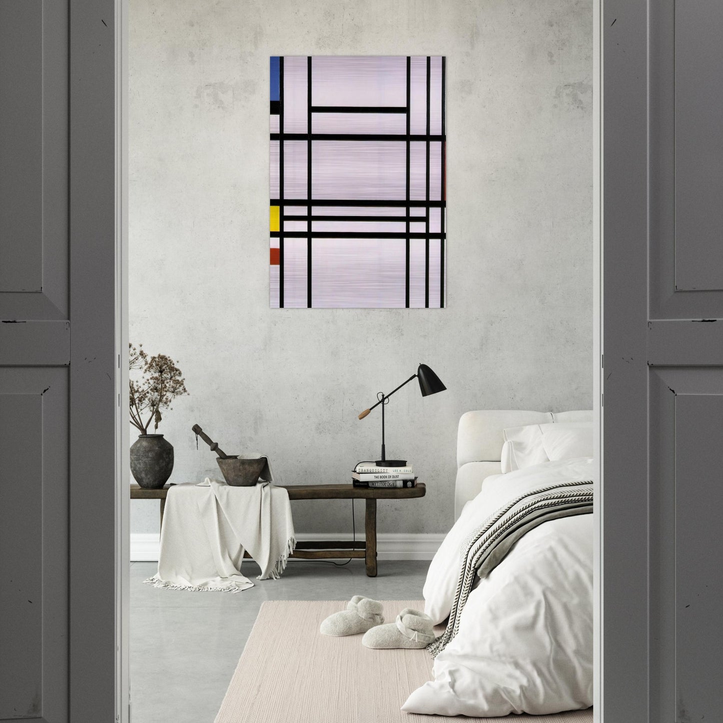Composition No.10 - Piet Mondrian Brushed Aluminum Print - 70x100 cm / 28x40 inches | Piet Mondrian Aluminum Print | Piet Mondrian Prints