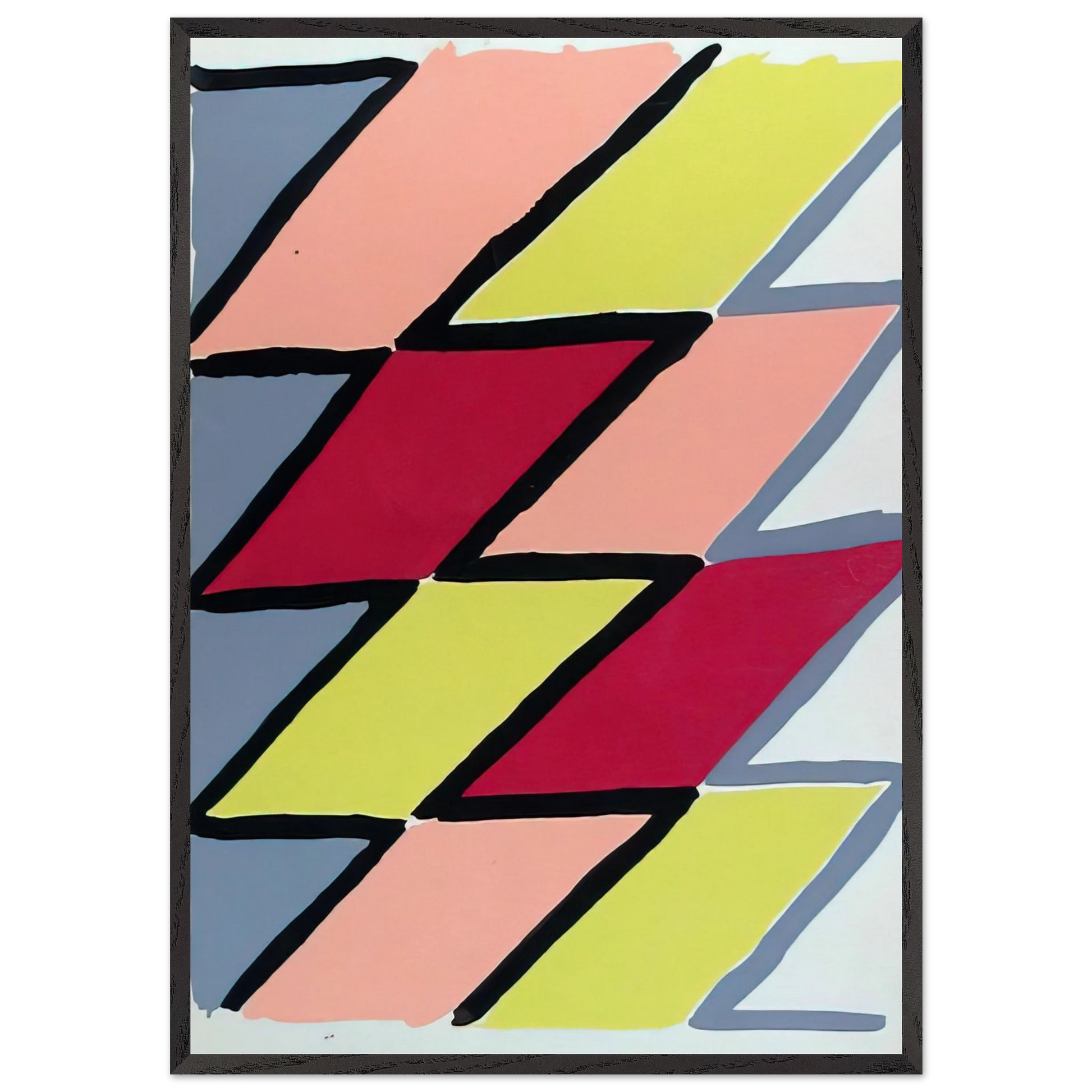 COMPOSITION 22 - Sonia Delaunay Framed Art Print – Black Wooden Frame - Default Title - -Framed Art Print