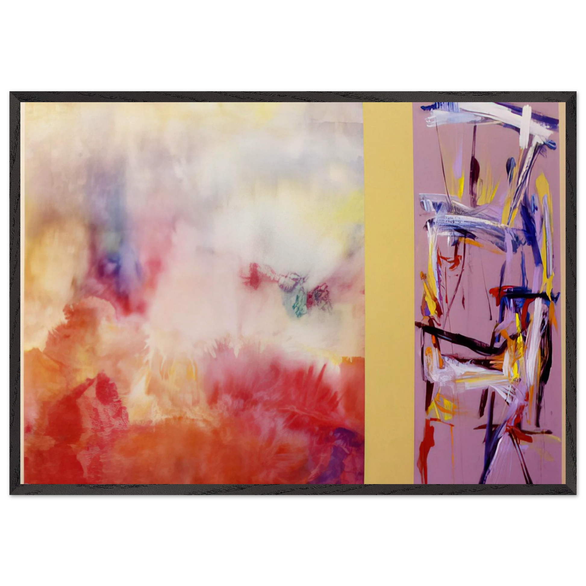 Ancient Jerusalem - 1992 - Ronnie Landfield Framed Art Print – Black Wooden Frame - Default Title - -Framed Art Print