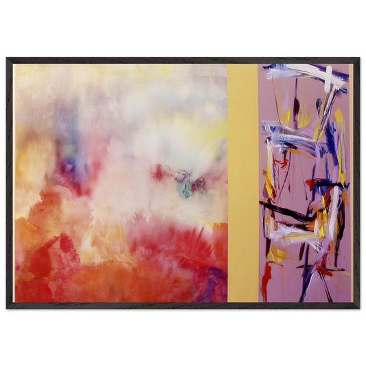 Ancient Jerusalem - 1992 - Ronnie Landfield Framed Art Print – Black Wooden Frame - Default Title - -Framed Art Print