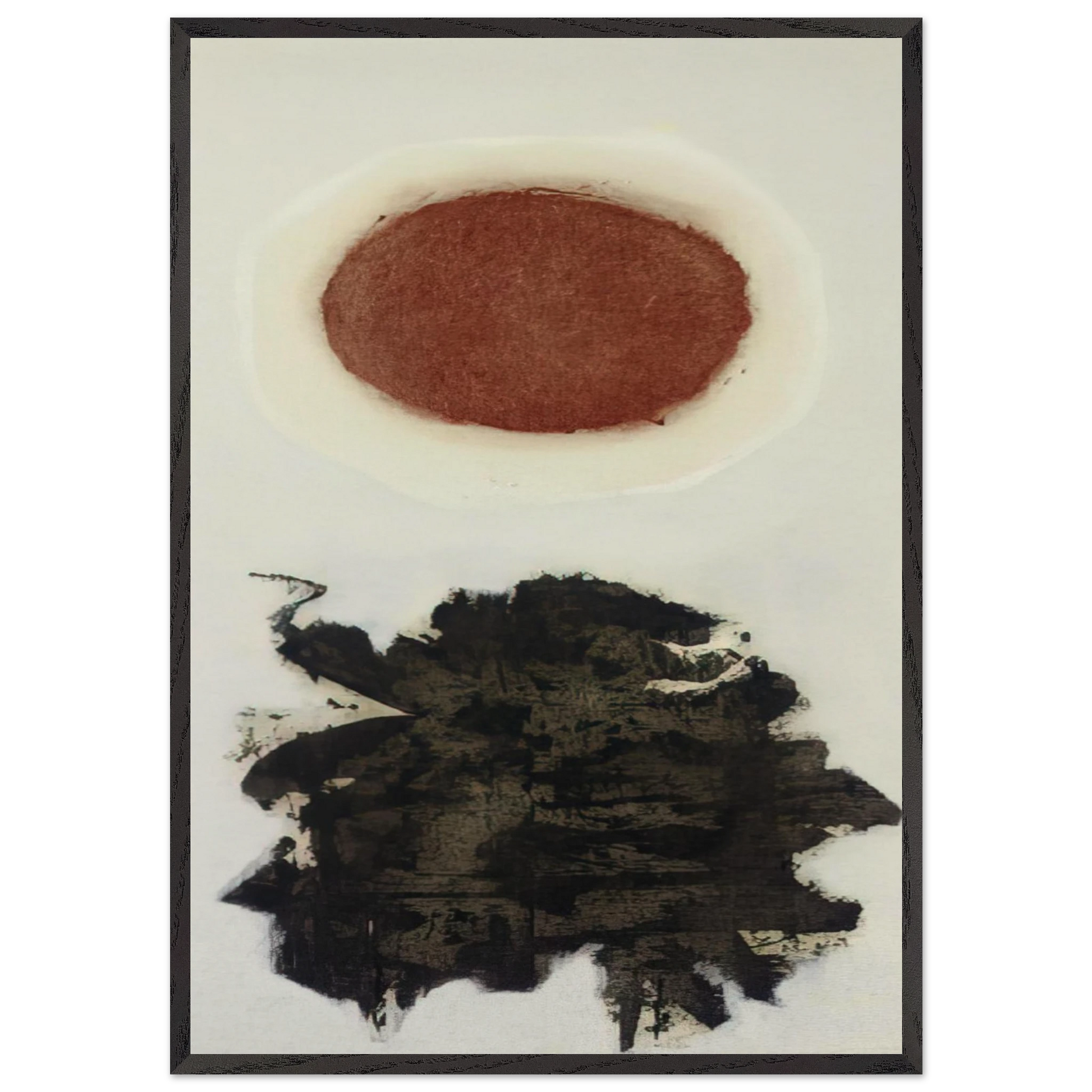 Burst 3 - 1967 - Adolph Gottlieb 70x100 cm / 28x40 inches Framed Art Print – Black Wooden Frame