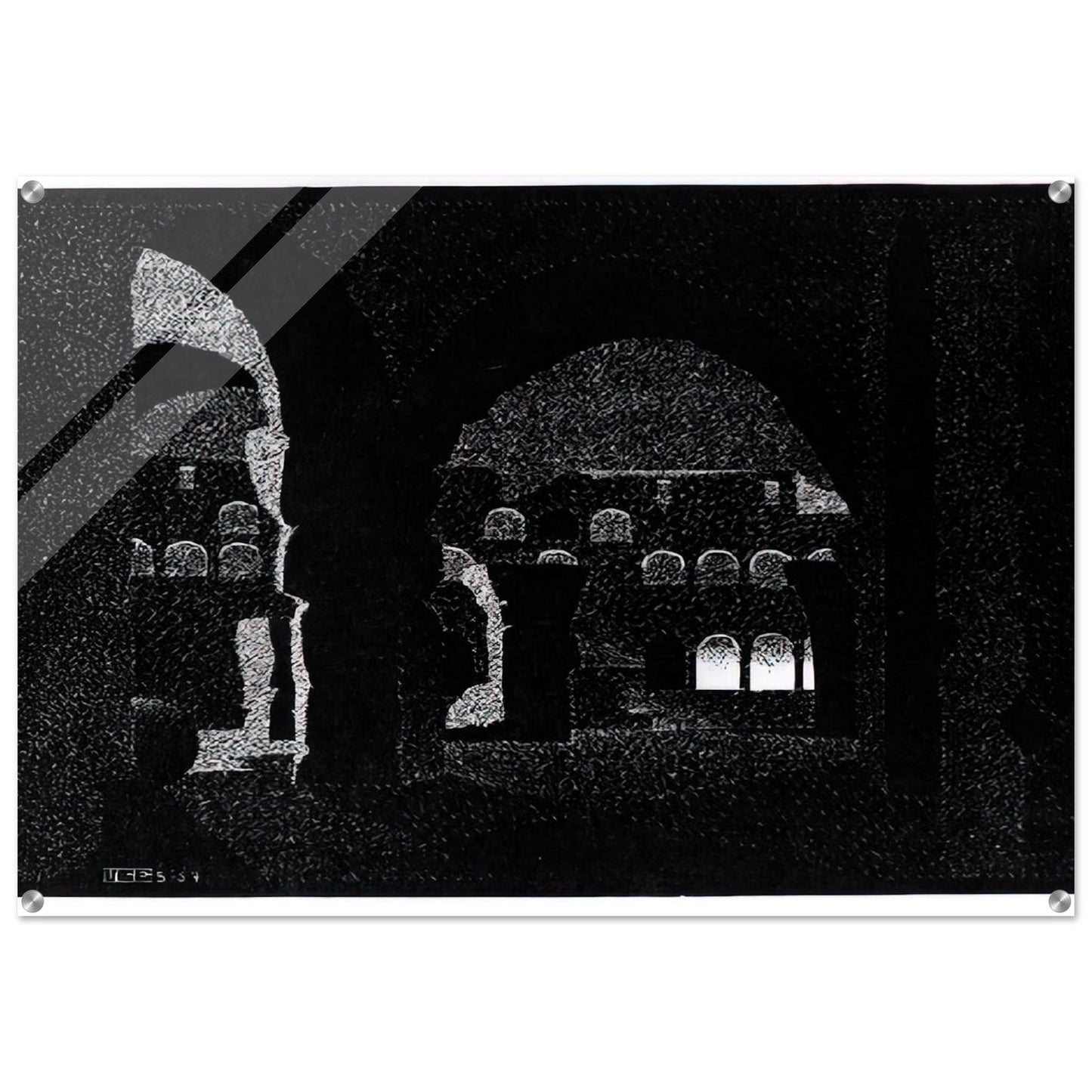 NOCTURNAL ROME COLOSSEUM - MC Escher Acrylic Print - 70x100 cm / 28x40″ inches | MC Escher Wall Art | MC Escher Prints
