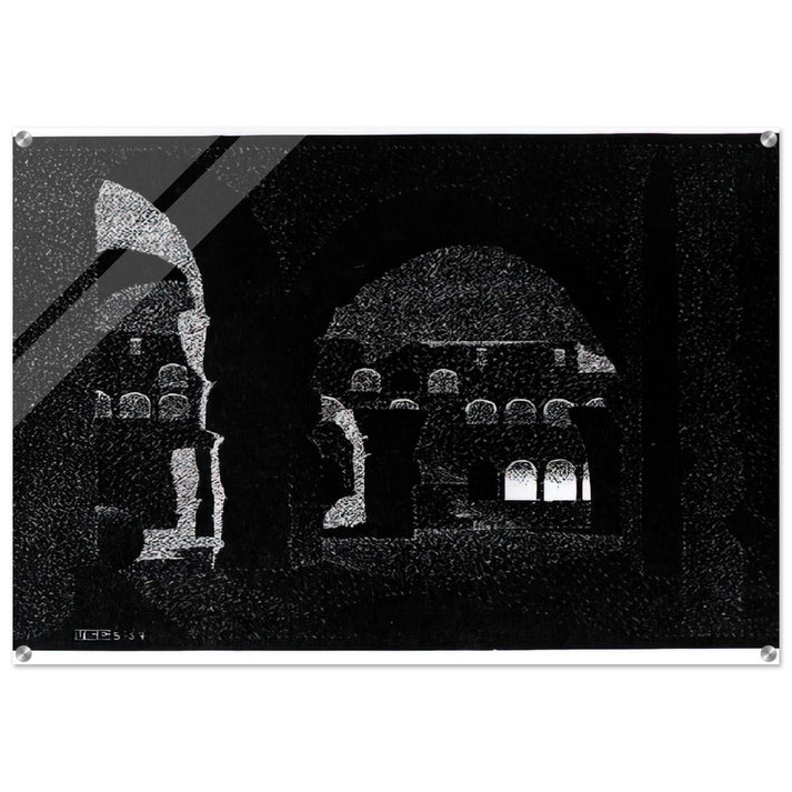 NOCTURNAL ROME COLOSSEUM - MC Escher Acrylic Print - 70x100 cm / 28x40″ inches | MC Escher Wall Art | MC Escher Prints