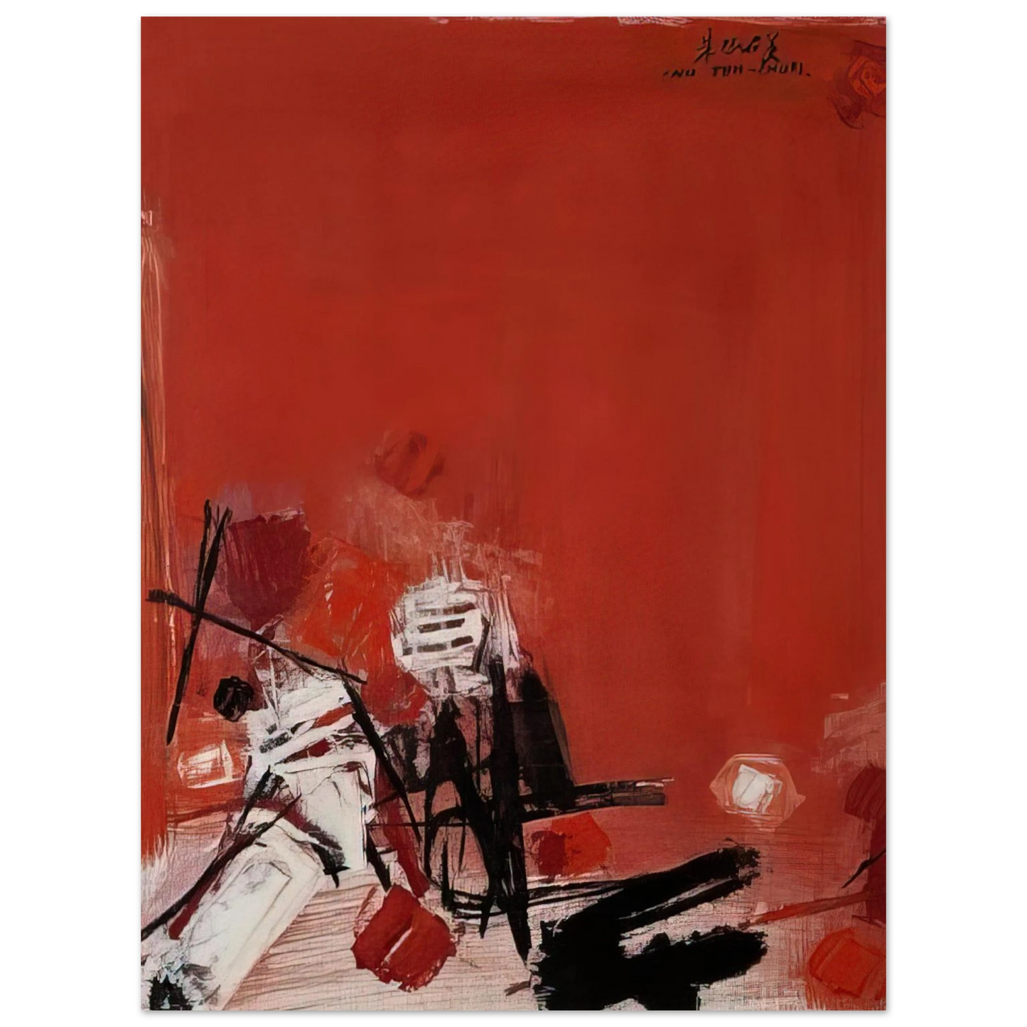 Chu teh Chun - COMPOSITION ROUGE Fine Art Poster - Default Title