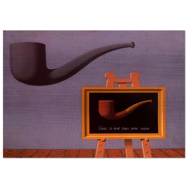 THE TWO MYSTERIES 1966 - Rene Magritte Brushed Aluminum Print - 70x100 cm / 28x40 inches | Rene Magritte Aluminum Print | Rene Magritte Prints