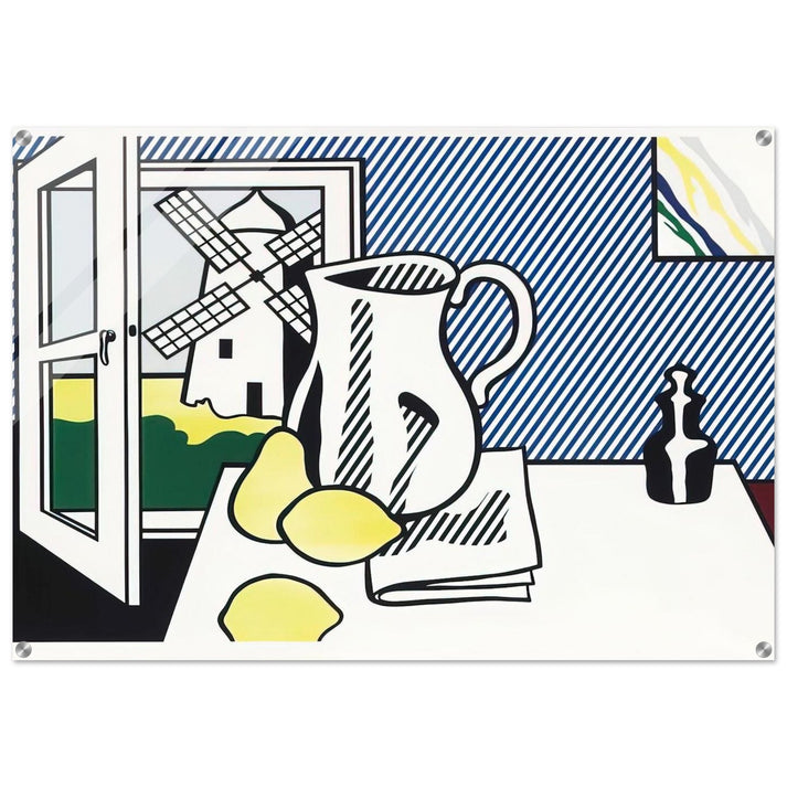 STILL LIFE WITH WINDMILL 1974 - Roy Lichtenstein Acrylic Print - 70x100 cm / 28x40″ inches
