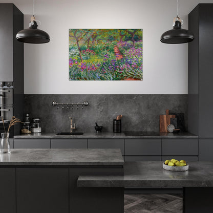 The Iris Garden at Giverny - claude monet Acrylic Print - 70x100 cm / 28x40″ inches | claude monet Wall Art | claude monet Prints