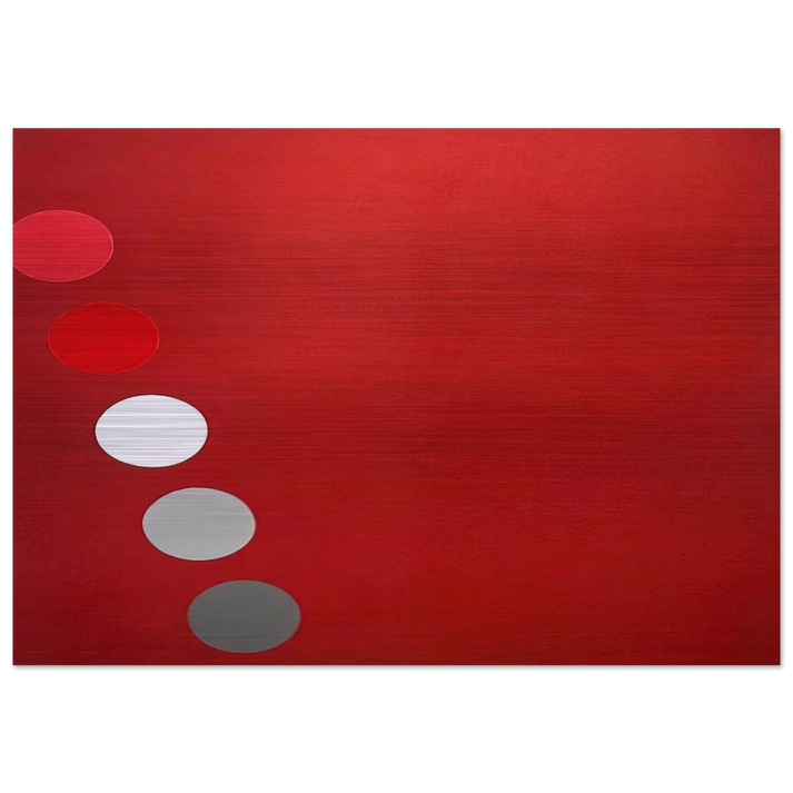 Phased Red - 1965 - Thomas Downing Brushed Aluminum Print - 70x100 cm / 28x40 inches | Thomas Downing Aluminum Print | Thomas Downing Prints