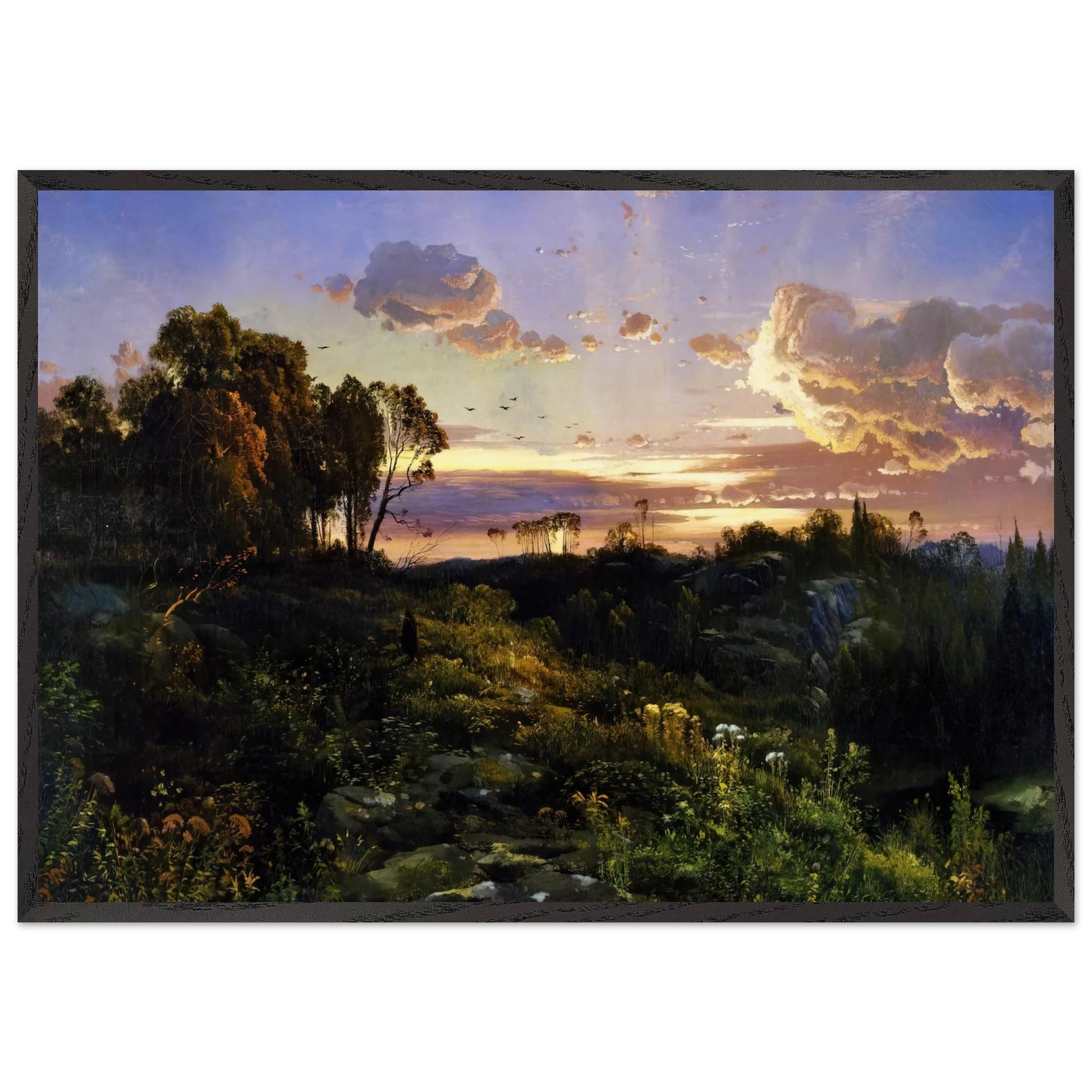 Dusk Wings - Thomas Moran Framed Art Print – Black Wooden Frame - Default Title - -Framed Art Print