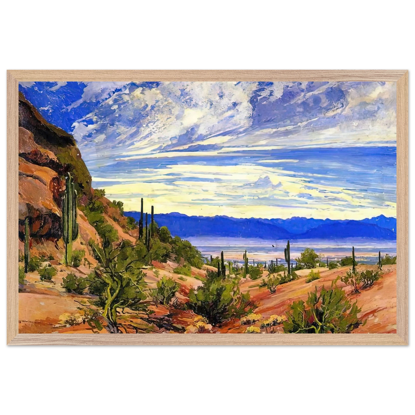Maynard Dixon - WASHOE WICKIUP 1919 Wall art - A2 (42 x 59.4  cm) - Premium Wooden Framed Poster With Fine Art Paper - Wood frame