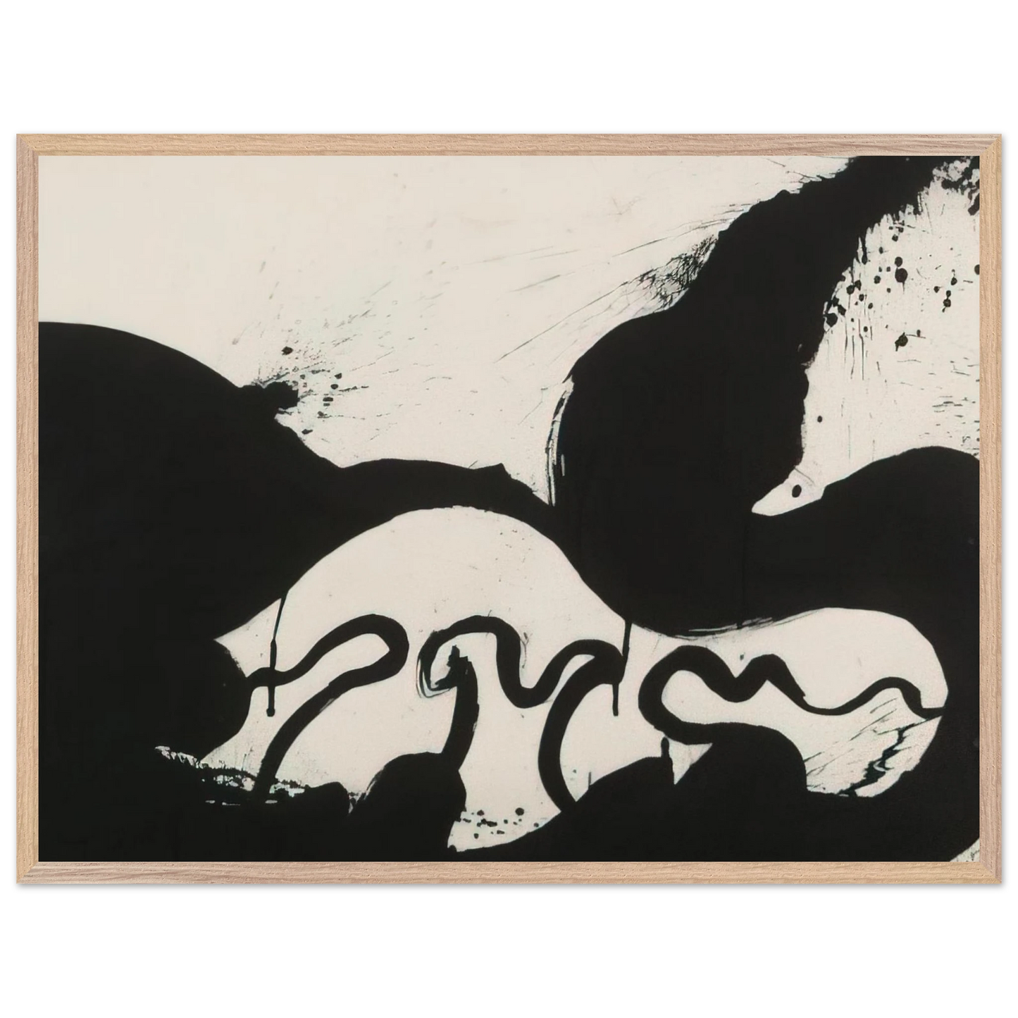Helen Frankenthaler - Untitled - 1973 Wall art - 15x20 cm / 6x8 inches - Premium Wooden Framed Poster With Fine Art Paper - Black frame