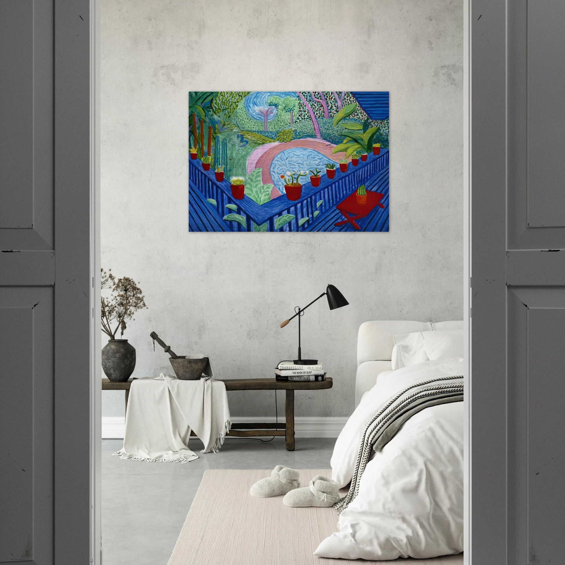 David Hockney - David Hockney Brushed Aluminum Print - 70x100 cm / 28x40 inches | David Hockney Aluminum Print | David Hockney Prints