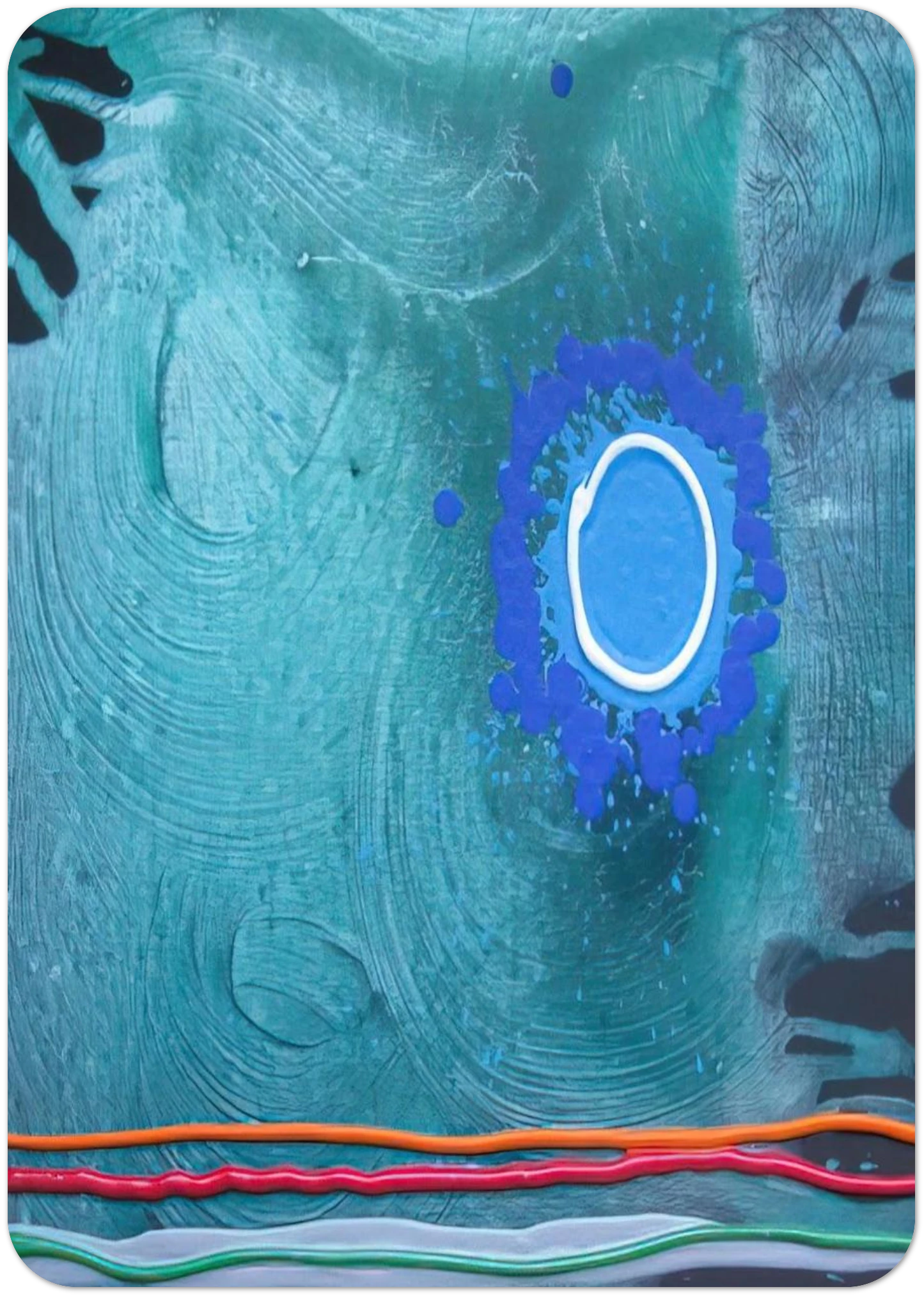 Blue Moon - 2006 By John Hoyland Pack of 10 Post Cards | John Hoyland Post Cards | A6 (10.5 x 14.8 cm) - 4.1 x 5.8 inches