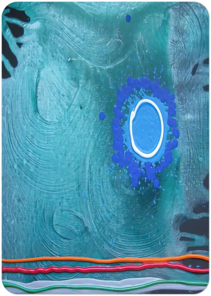 Blue Moon - 2006 By John Hoyland Pack of 10 Post Cards | John Hoyland Post Cards | A6 (10.5 x 14.8 cm) - 4.1 x 5.8 inches