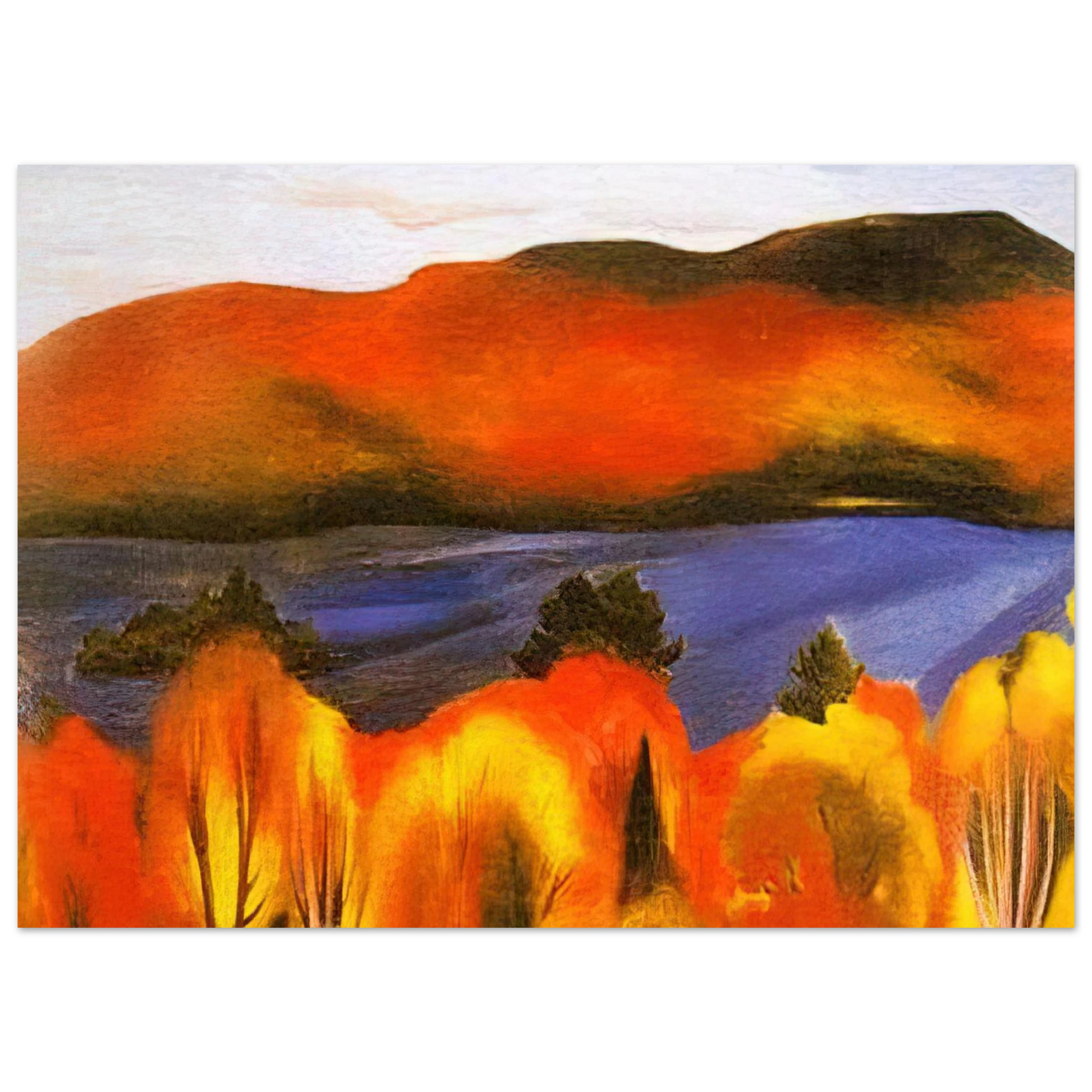 Georgia O'Keeffe - Lake George, Autumn Fine Art Poster - 40x60 cm / 16x24 inches