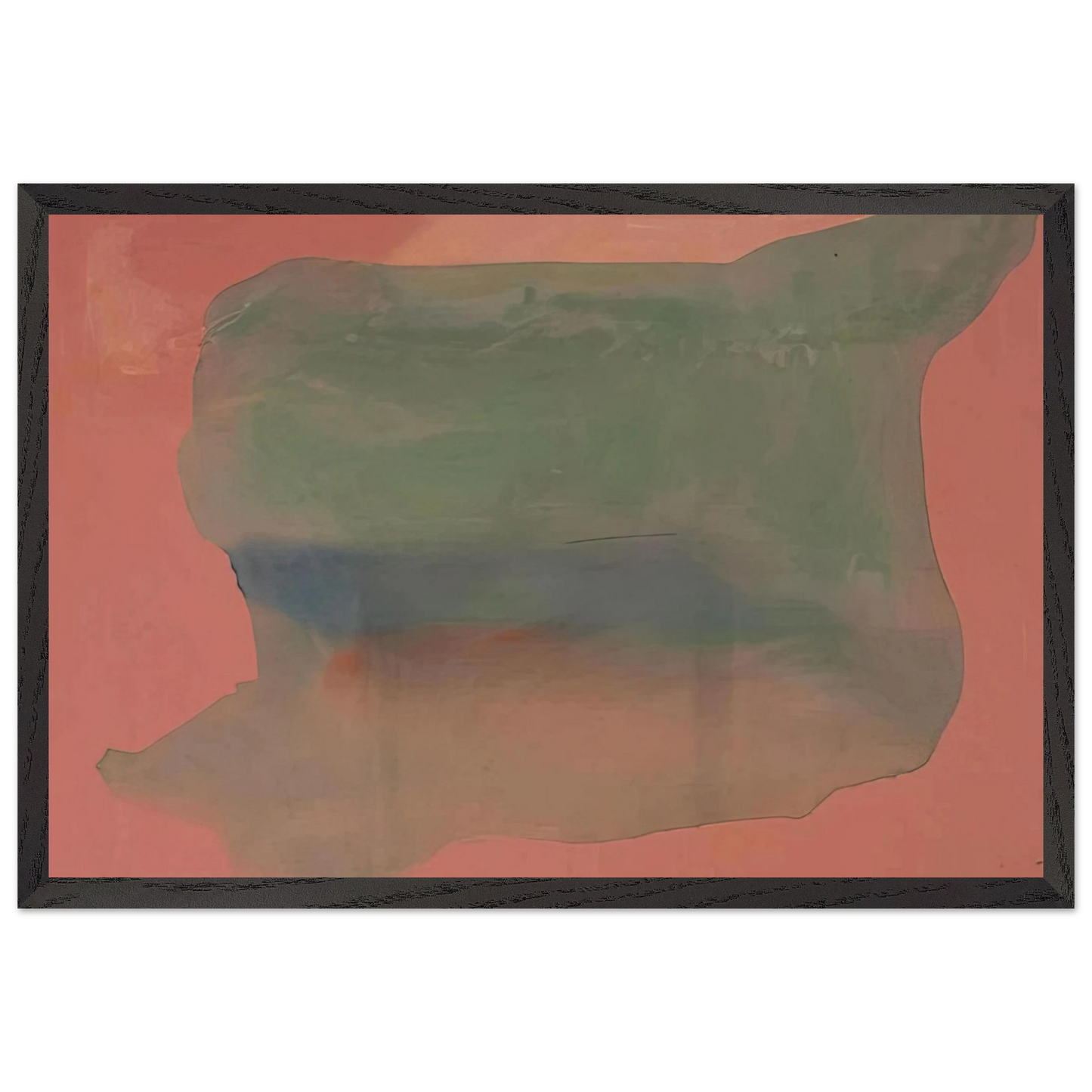 Helen Frankenthaler - Yearning - 1973 Wall art - 21x29.7 cm / 8x12" - Premium Wooden Framed Poster With Fine Art Paper - Black frame