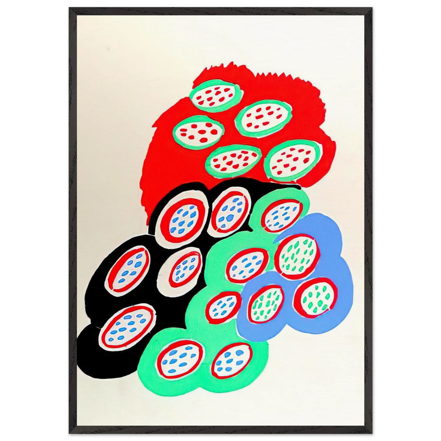 COMPOSITION 37 - Sonia Delaunay Framed Art Print – Black Wooden Frame - Default Title - -Framed Art Print