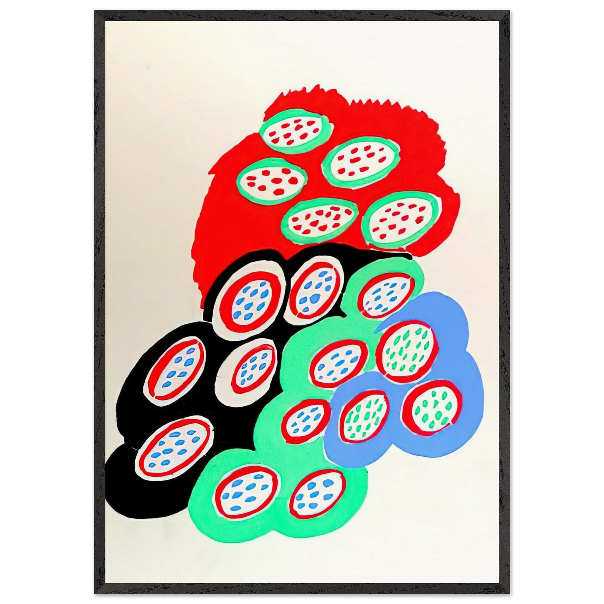 COMPOSITION 37 - Sonia Delaunay Framed Art Print – Black Wooden Frame - Default Title - -Framed Art Print