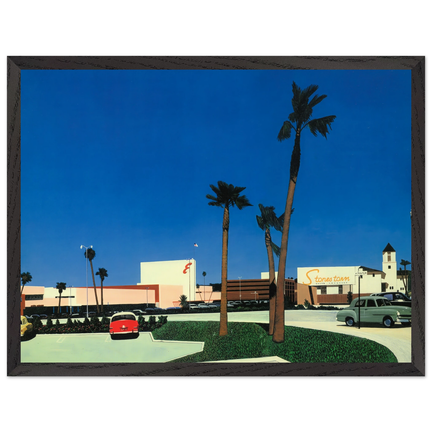 Hiroshi Nagai - In the beginning Stonestown Wall Art - 60x80 cm / 24x32 inches - Premium Wooden Framed Poster With Fine Art Paper - White frame
