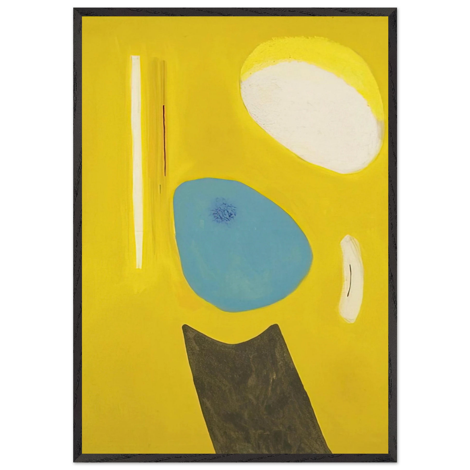 Three Rocks - 1949 - John Ferren Framed Art Print – Black Wooden Frame - Default Title - -Framed Art Print