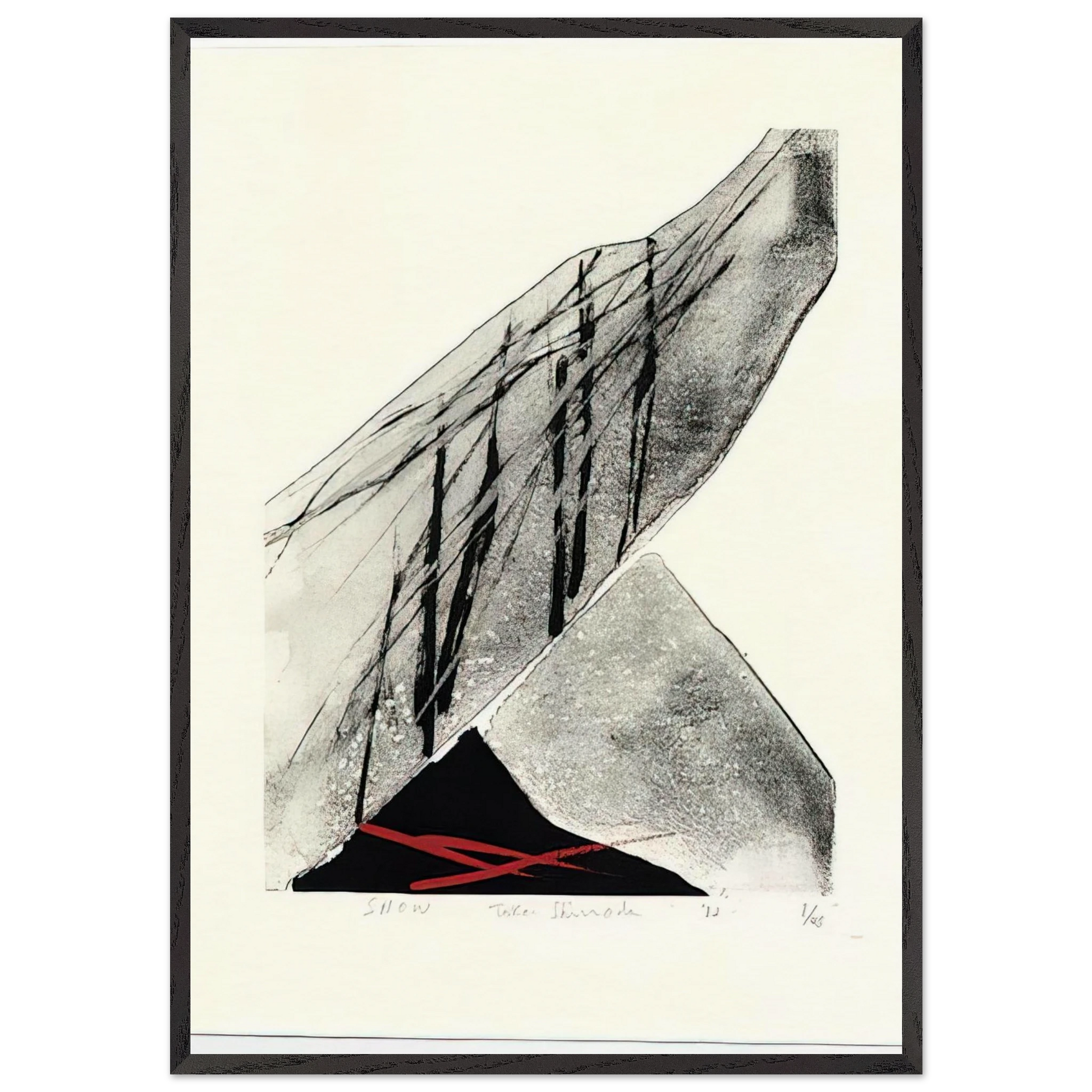 Snow - 1982 - Toko Shinoda Framed Art Print – Black Wooden Frame - Default Title - -Framed Art Print