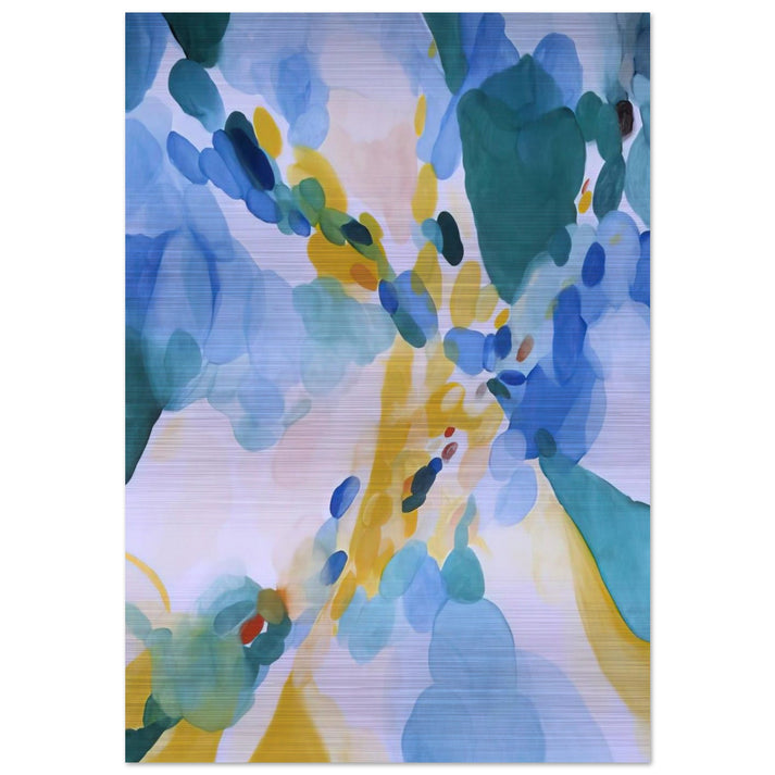 Red Passage - Alice Baber Brushed Aluminum Print - 70x100 cm / 28x40 inches | Alice Baber Aluminum Print | Alice Baber Prints