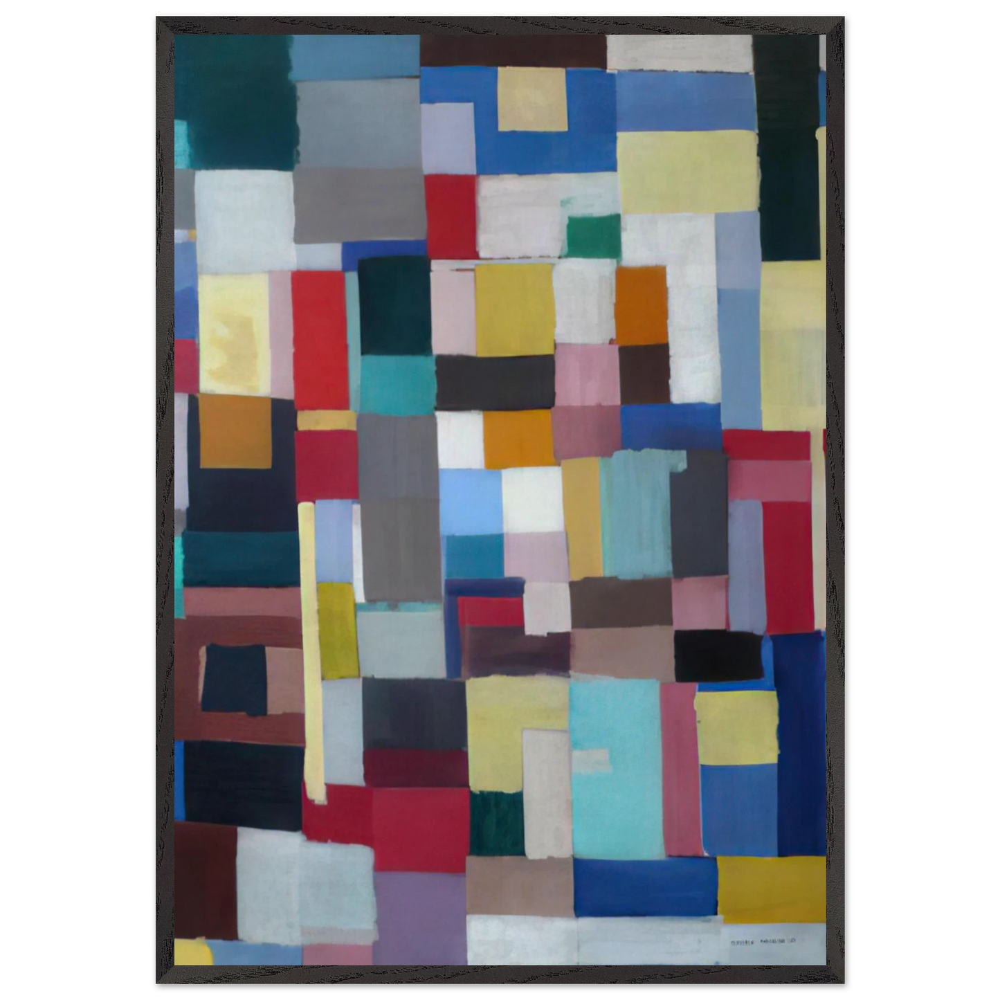 Untitled - 1947 N2 - Giorgio Cavallon Framed Art Print – Black Wooden Frame - Default Title - -Framed Art Print