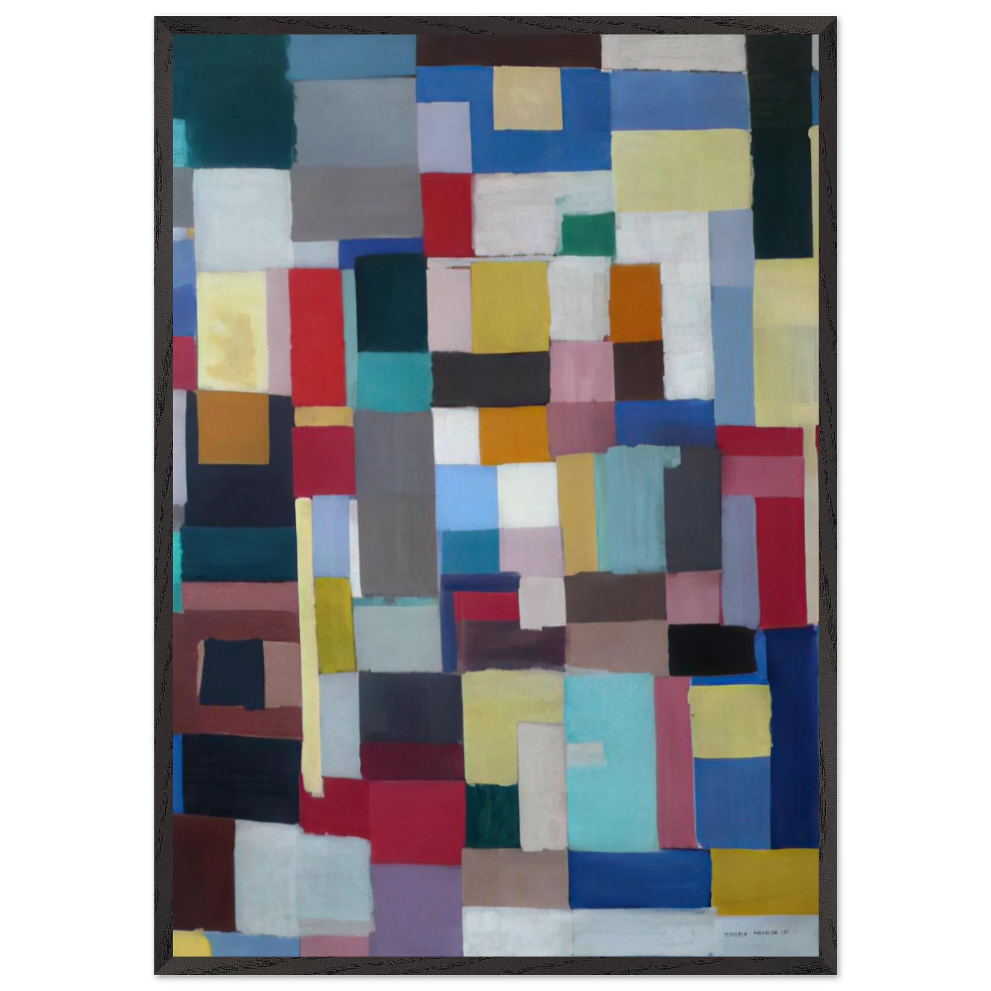 Untitled - 1947 N2 - Giorgio Cavallon Framed Art Print – Black Wooden Frame - Default Title - -Framed Art Print