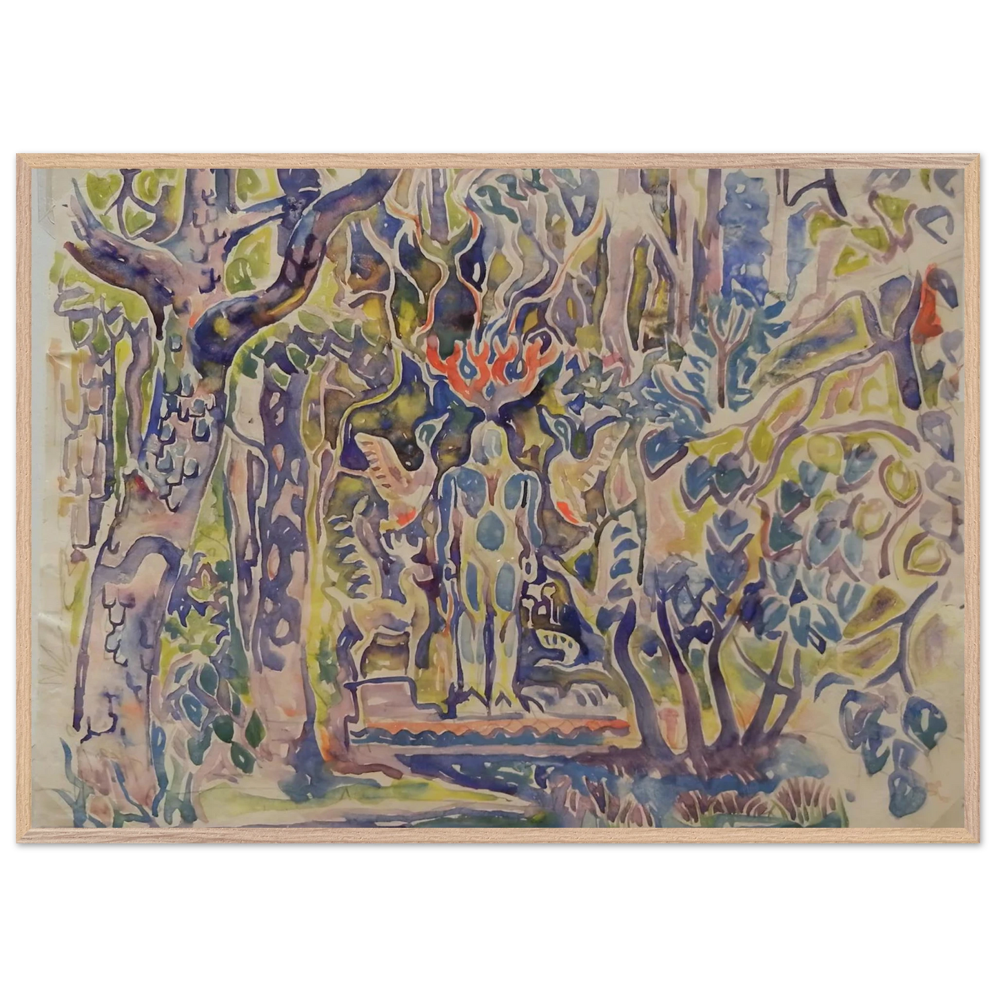 Walter Inglis Anderson - Walter Anderson Wall art - 40x50 cm / 16x20 Inches - Premium Wooden Framed Poster With Fine Art Paper - White frame