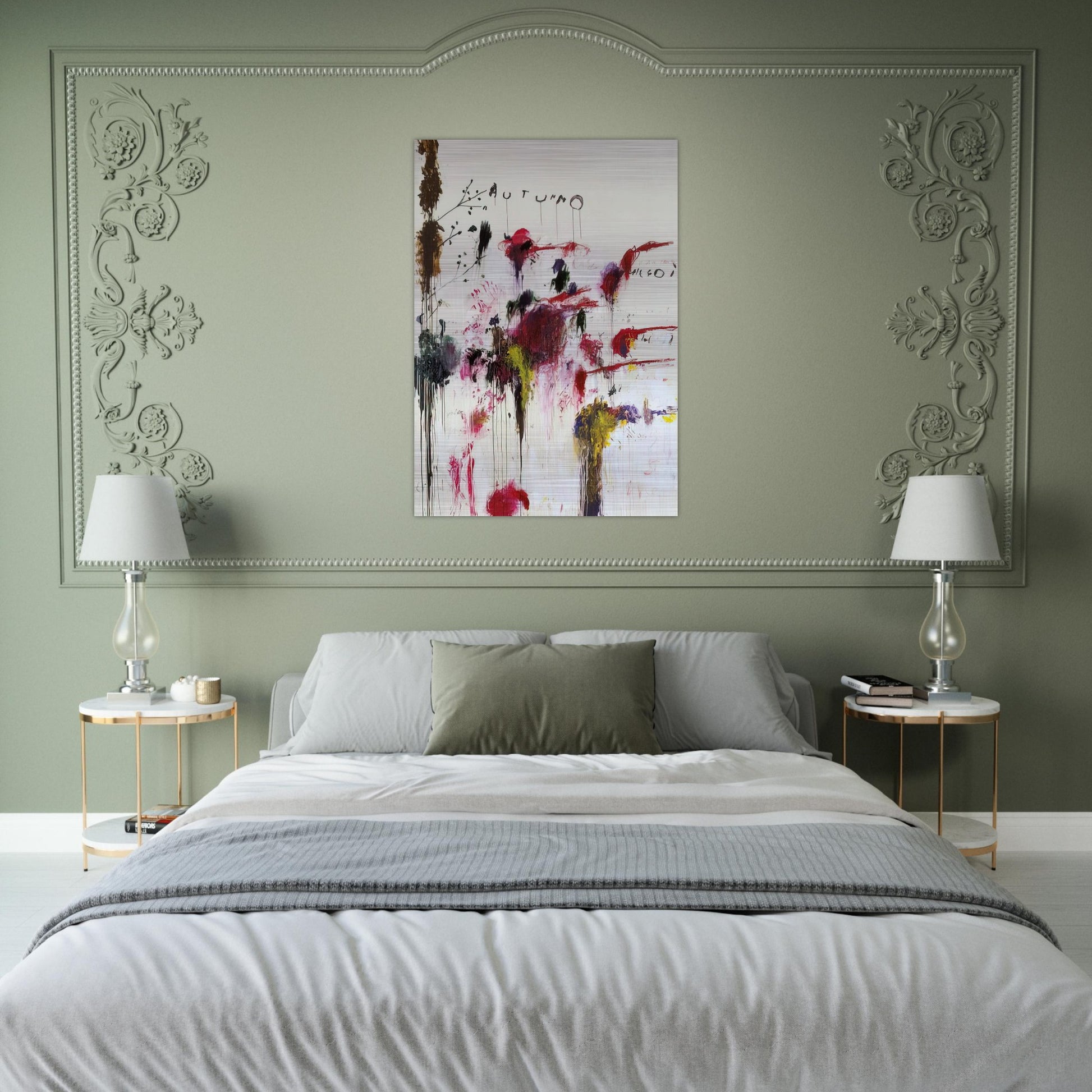 Quattro Stagioni II. Autunno - Cy Twombly Brushed Aluminum Print - 70x100 cm / 28x40 inches | Cy Twombly Aluminum Print | Cy Twombly Prints