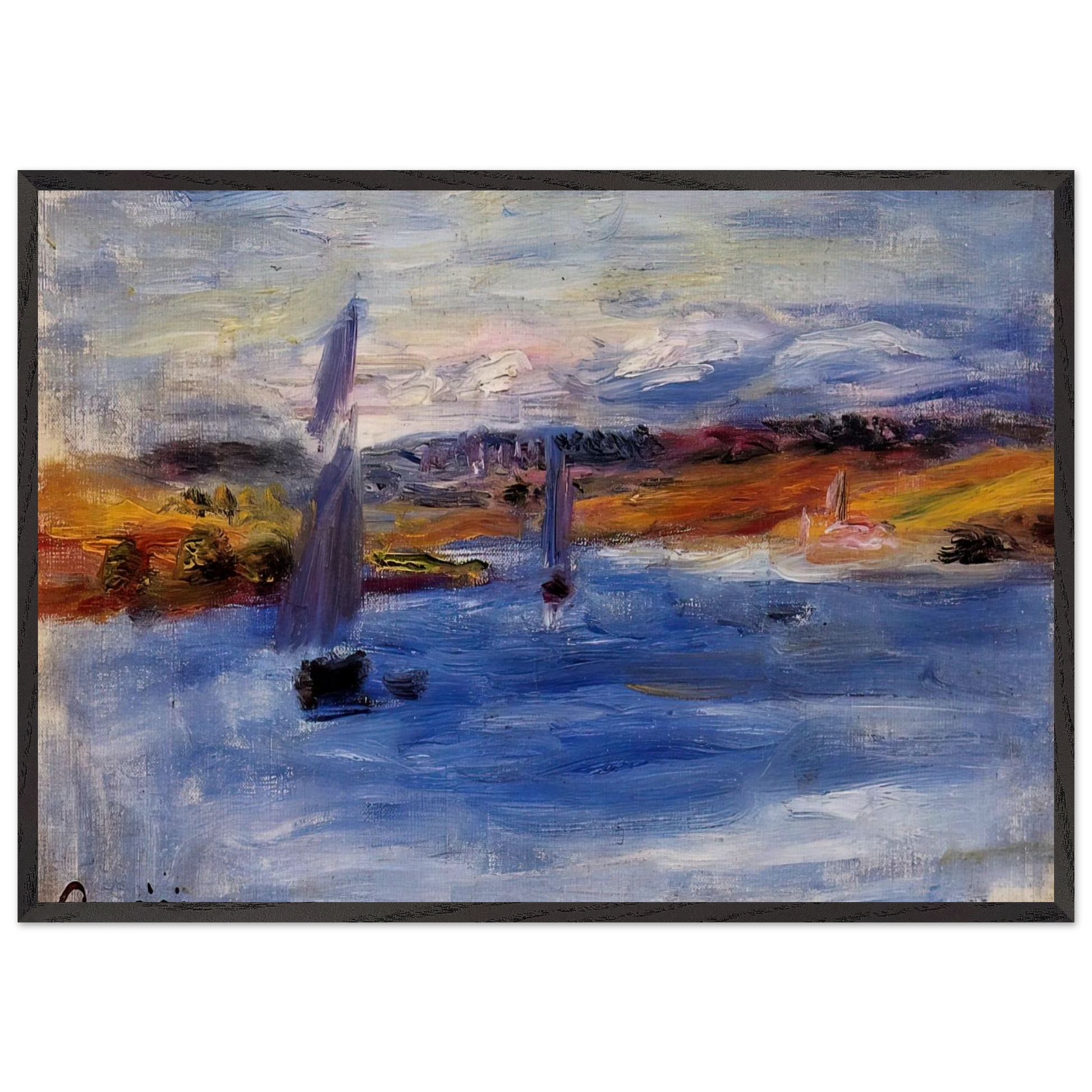 SAILBOATS N2 - Pierre-Auguste Renoir Framed Art Print – Black Wooden Frame - Default Title - -Framed Art Print