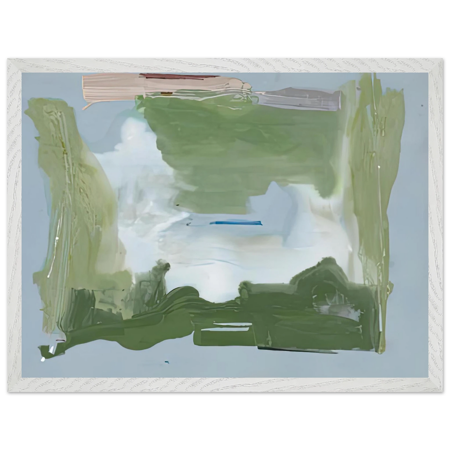 Helen Frankenthaler - Lush Spring, 1975- Wall Art - 21x29.7 cm / 8x12" - Premium Wooden Framed Poster With Fine Art Paper - White frame