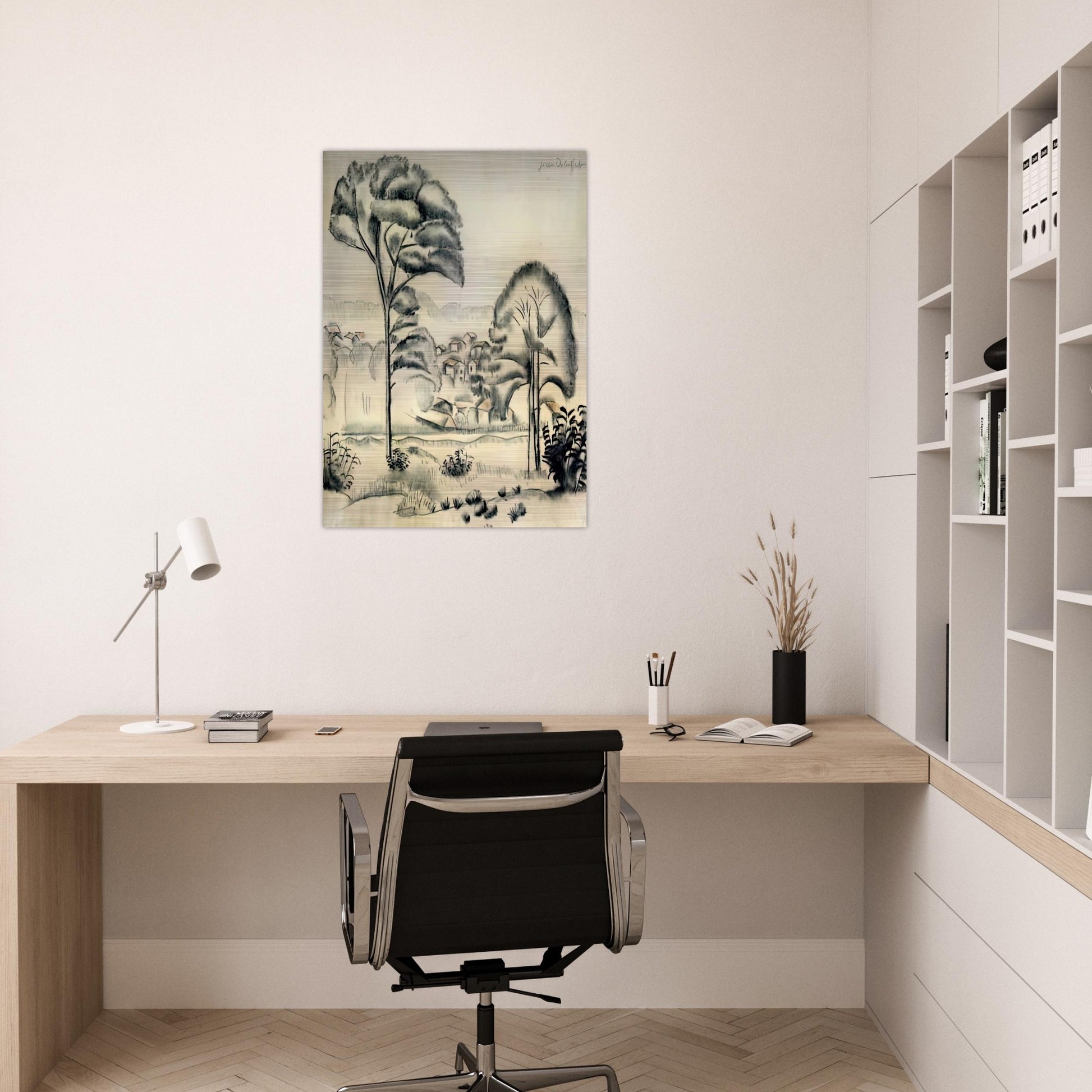 LANDSCAPE OF ALGERIA - Jean Dubuffet Brushed Aluminum Print - 70x100 cm / 28x40 inches | Jean Dubuffet Aluminum Print | Jean Dubuffet Prints