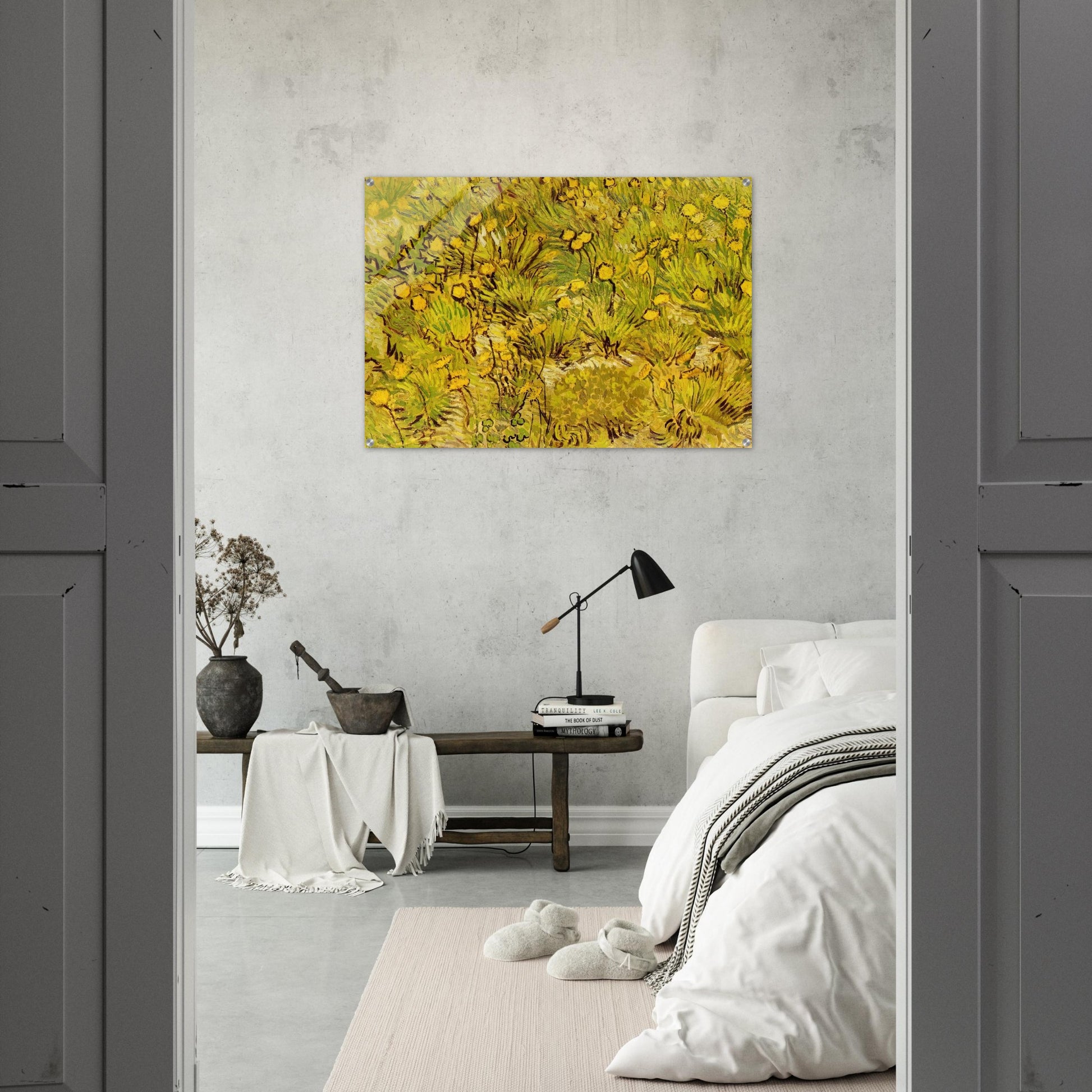 A Field of Yellow Flowers - Vincent van Gogh Acrylic Print - 70x100 cm / 28x40″ inches | Vincent van Gogh Wall Art | Vincent van Gogh Prints