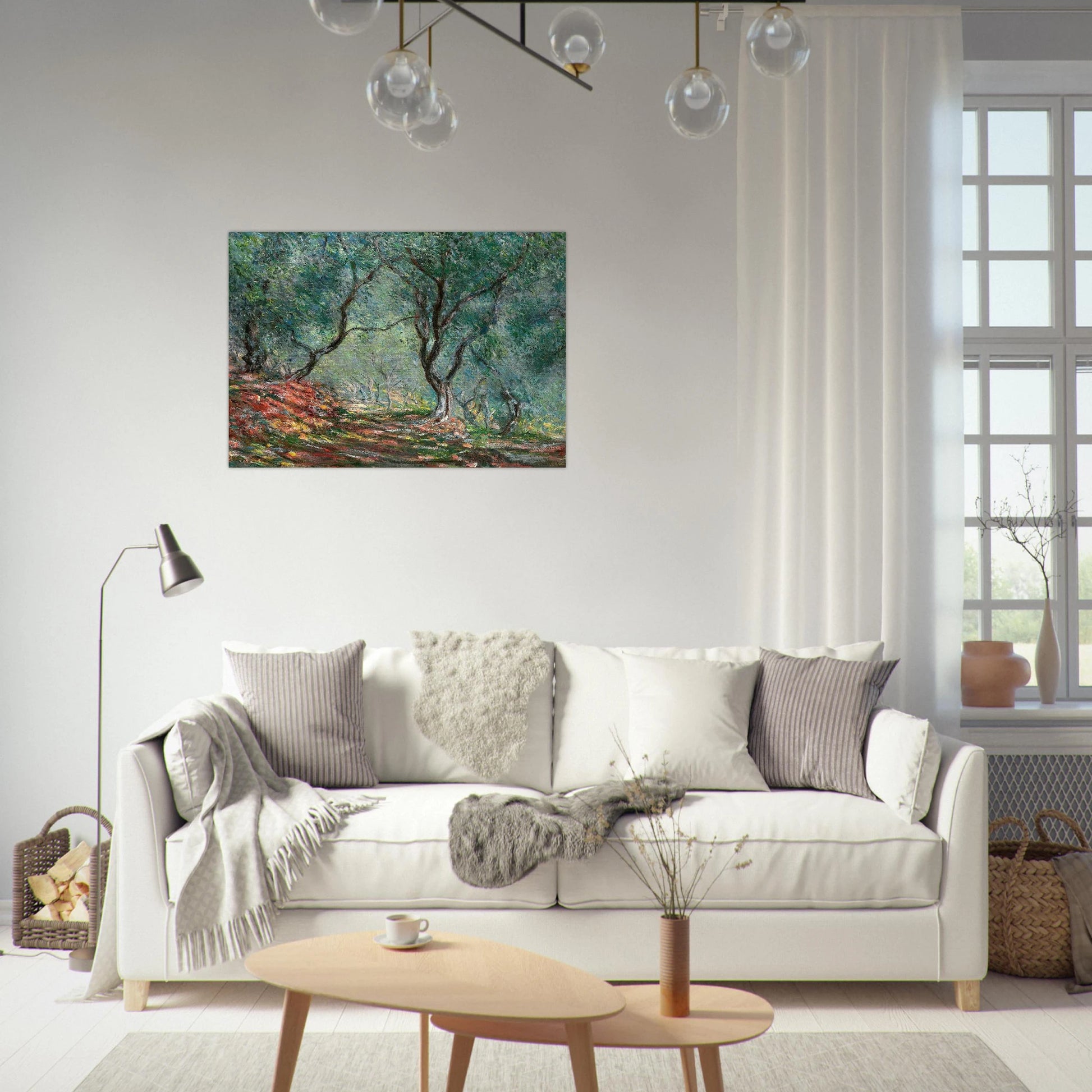 Olive Tree Wood in the Moreno Garden - claude monet Brushed Aluminum Print - 70x100 cm / 28x40 inches | claude monet Aluminum Print | claude monet Prints