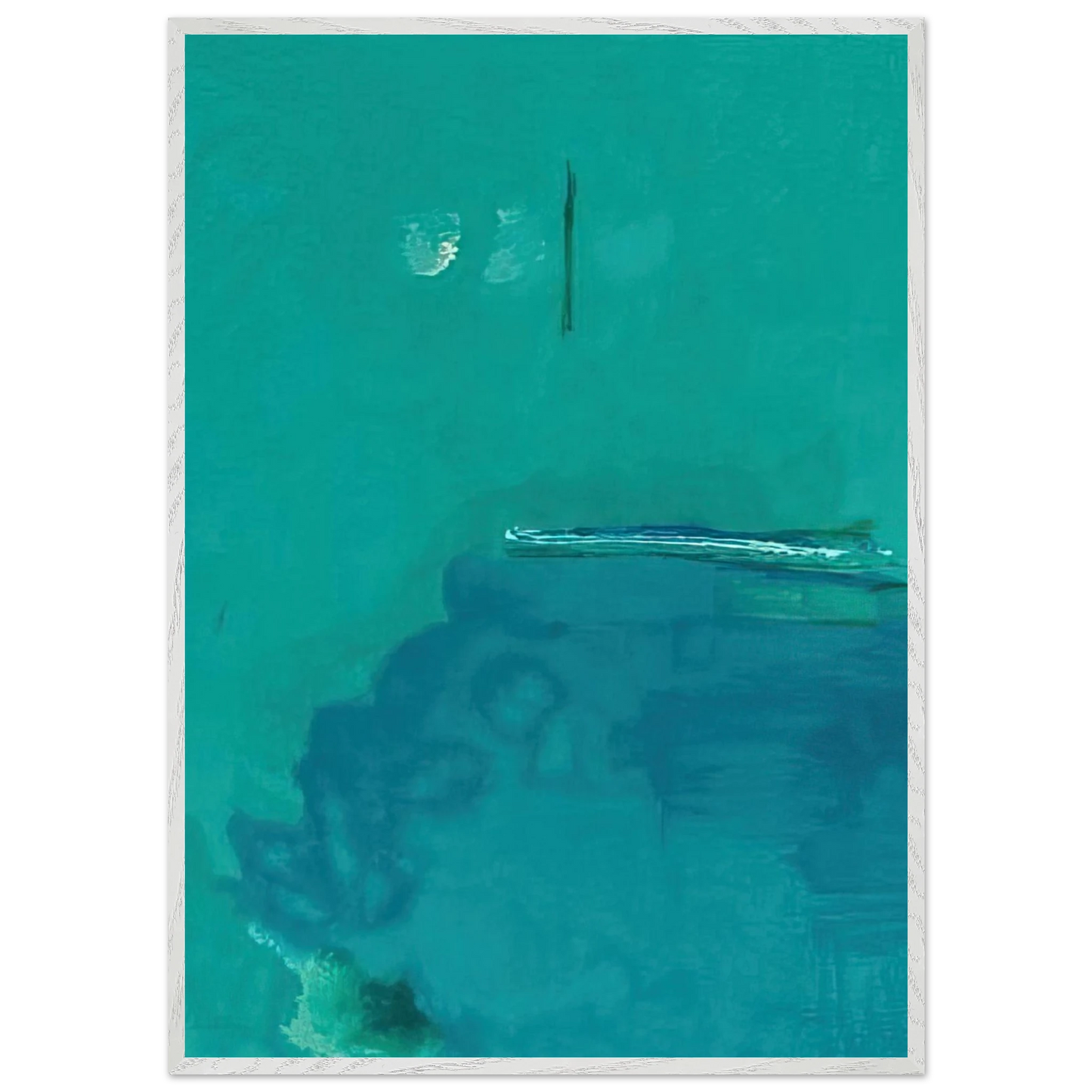 Helen Frankenthaler - Contentment Island - 2004 Wall art - 30x45 cm / 12x18 inches - Premium Wooden Framed Poster With Fine Art Paper - Black frame