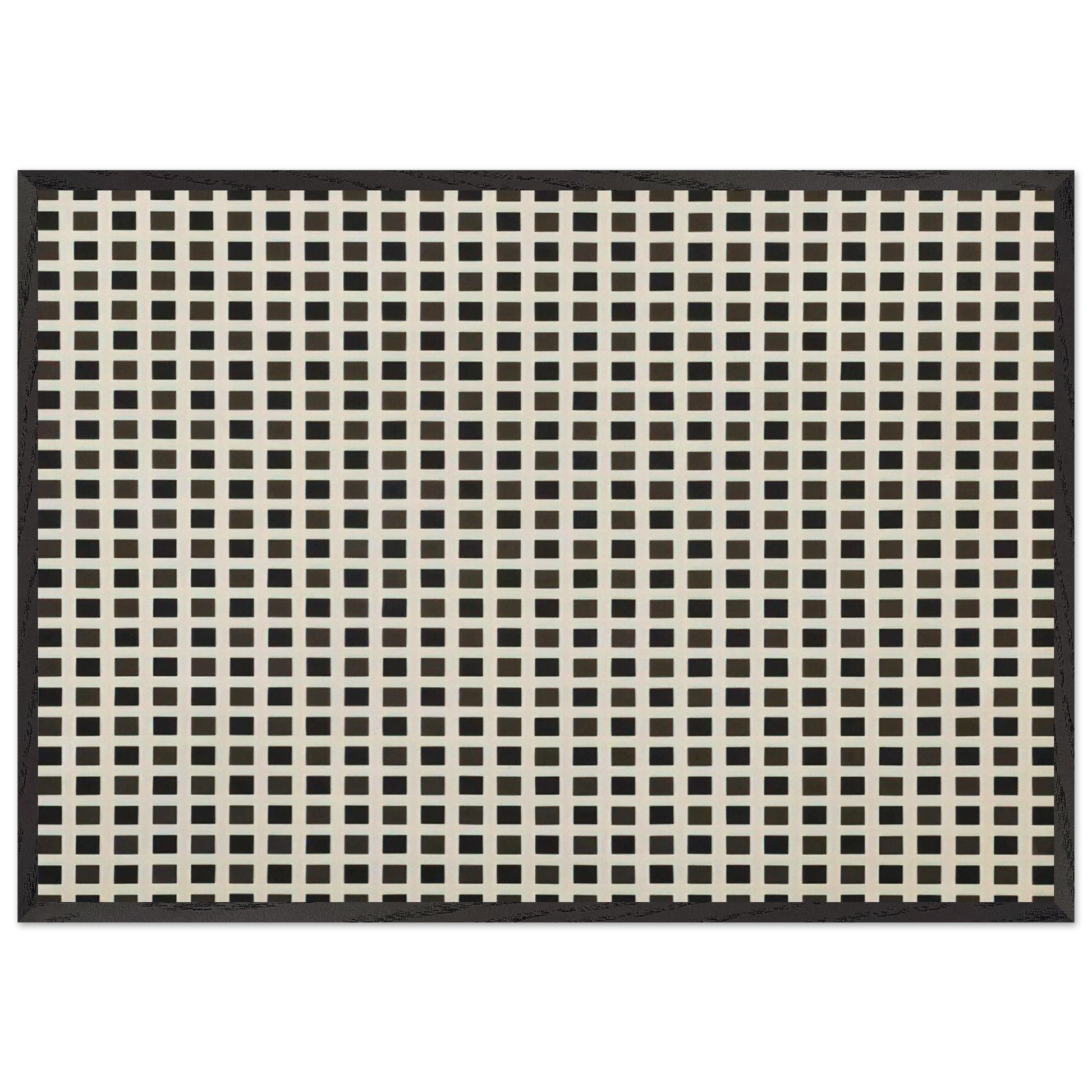 Repartition reguliere de carres - 1971 - Francois Morellet Framed Art Print – Black Wooden Frame - Default Title - -Framed Art Print