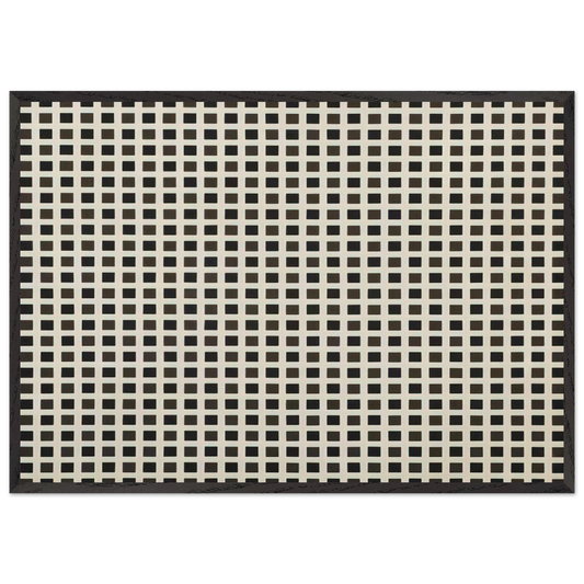 Repartition reguliere de carres - 1971 - Francois Morellet Framed Art Print – Black Wooden Frame - Default Title - -Framed Art Print