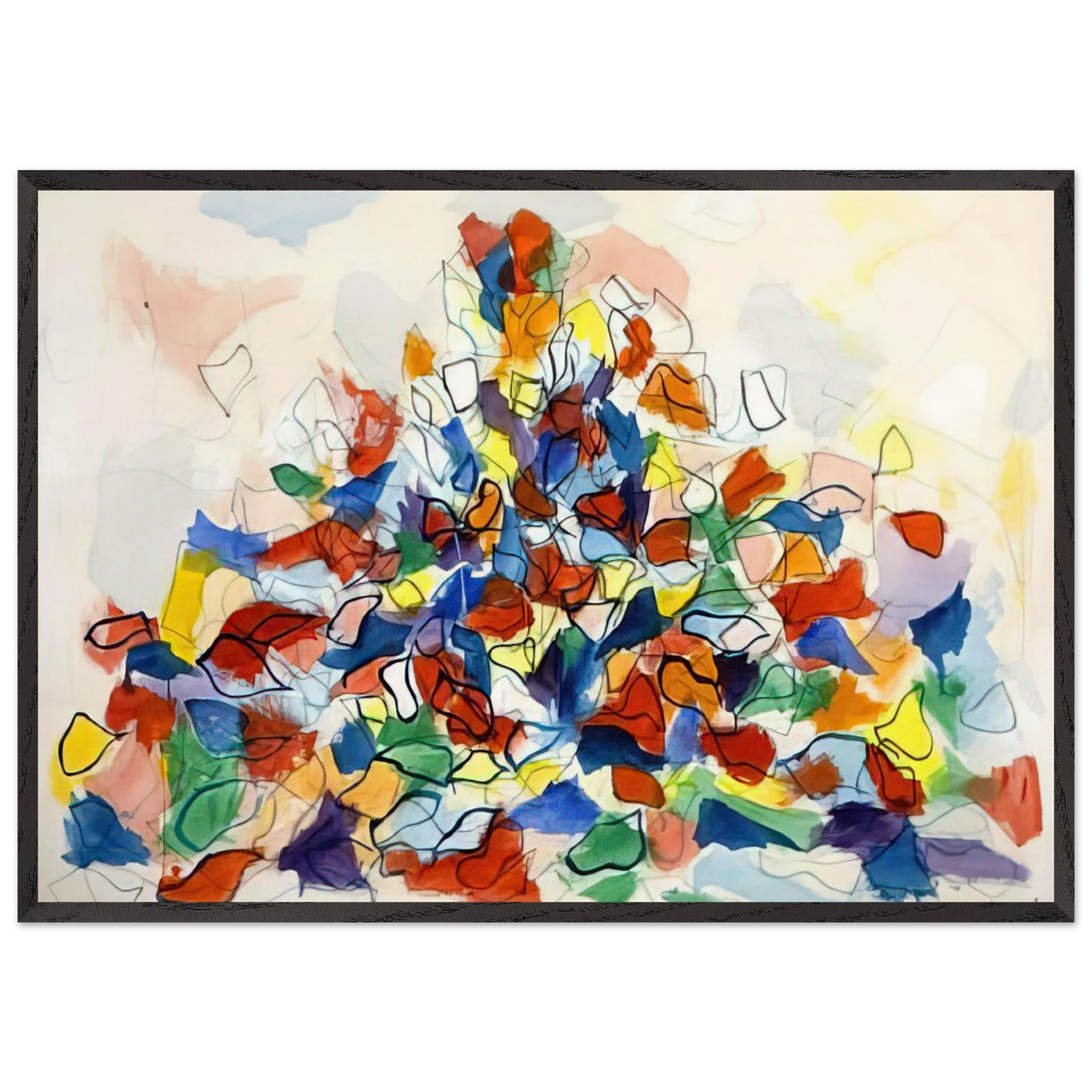 Color Abstraction - 1967 - Robert Goodnough 70x100 cm / 28x40 inches Framed Art Print – Black Wooden Frame