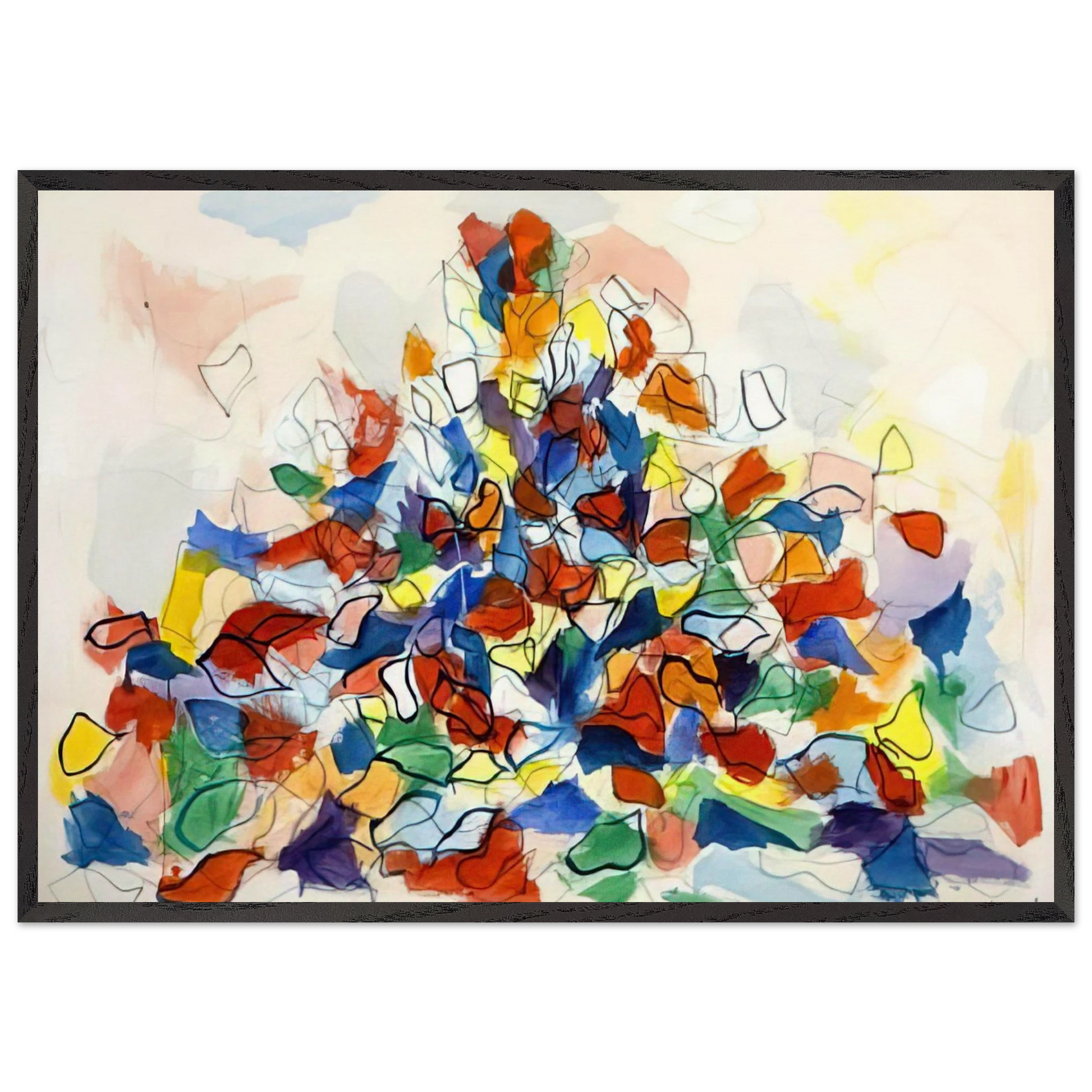 Color Abstraction - 1967 - Robert Goodnough 70x100 cm / 28x40 inches Framed Art Print – Black Wooden Frame