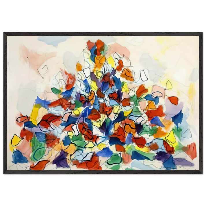 Color Abstraction - 1967 - Robert Goodnough 70x100 cm / 28x40 inches Framed Art Print – Black Wooden Frame