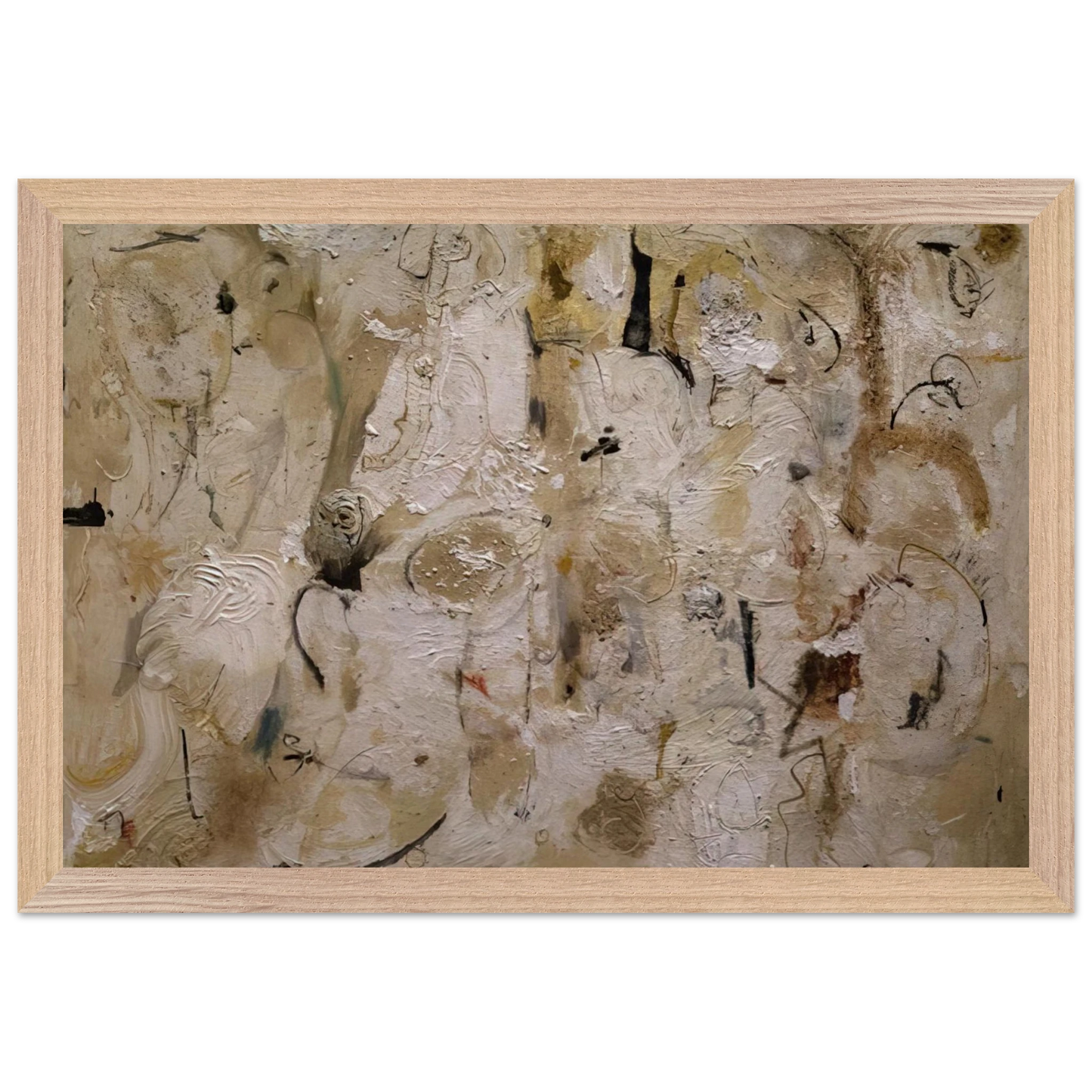 Helen Frankenthaler - Painted on 21st Street - 1951 Wall art - A2 (42 x 59.4  cm) - Premium Wooden Framed Poster With Fine Art Paper - Black frame